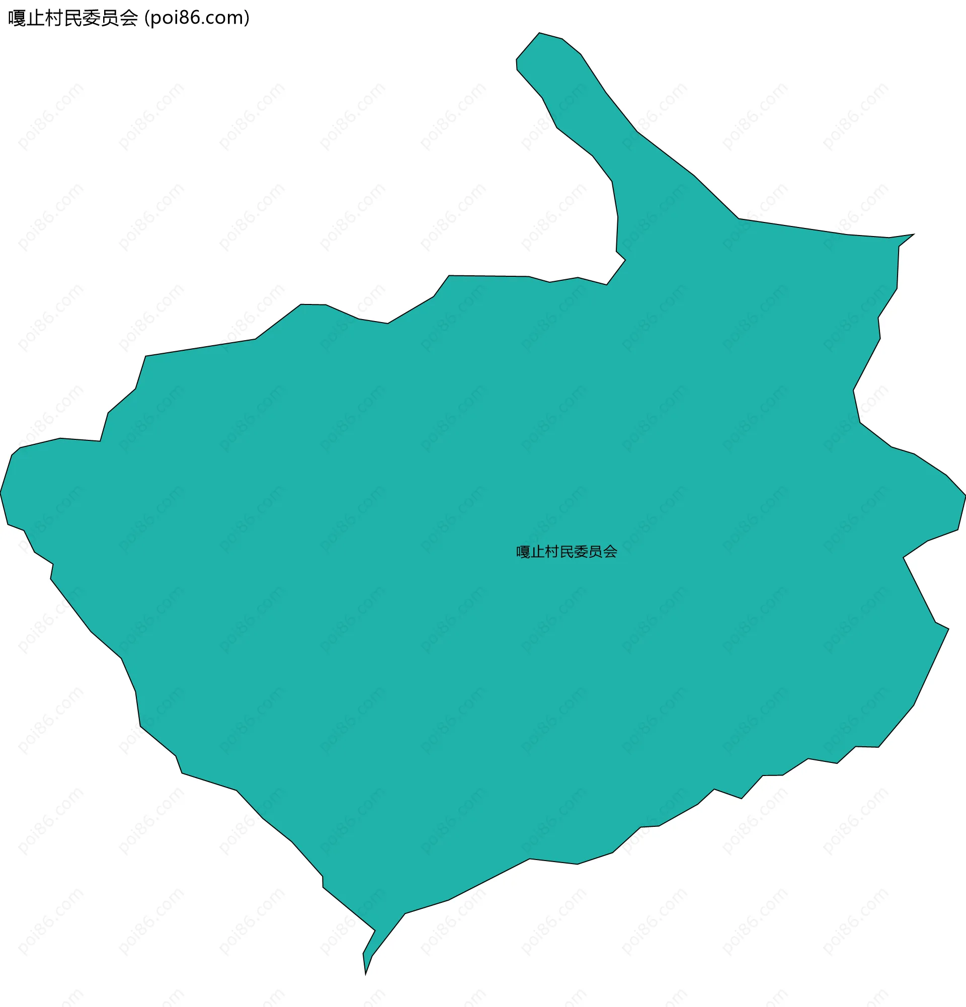 嘎止村民委员会边界地图