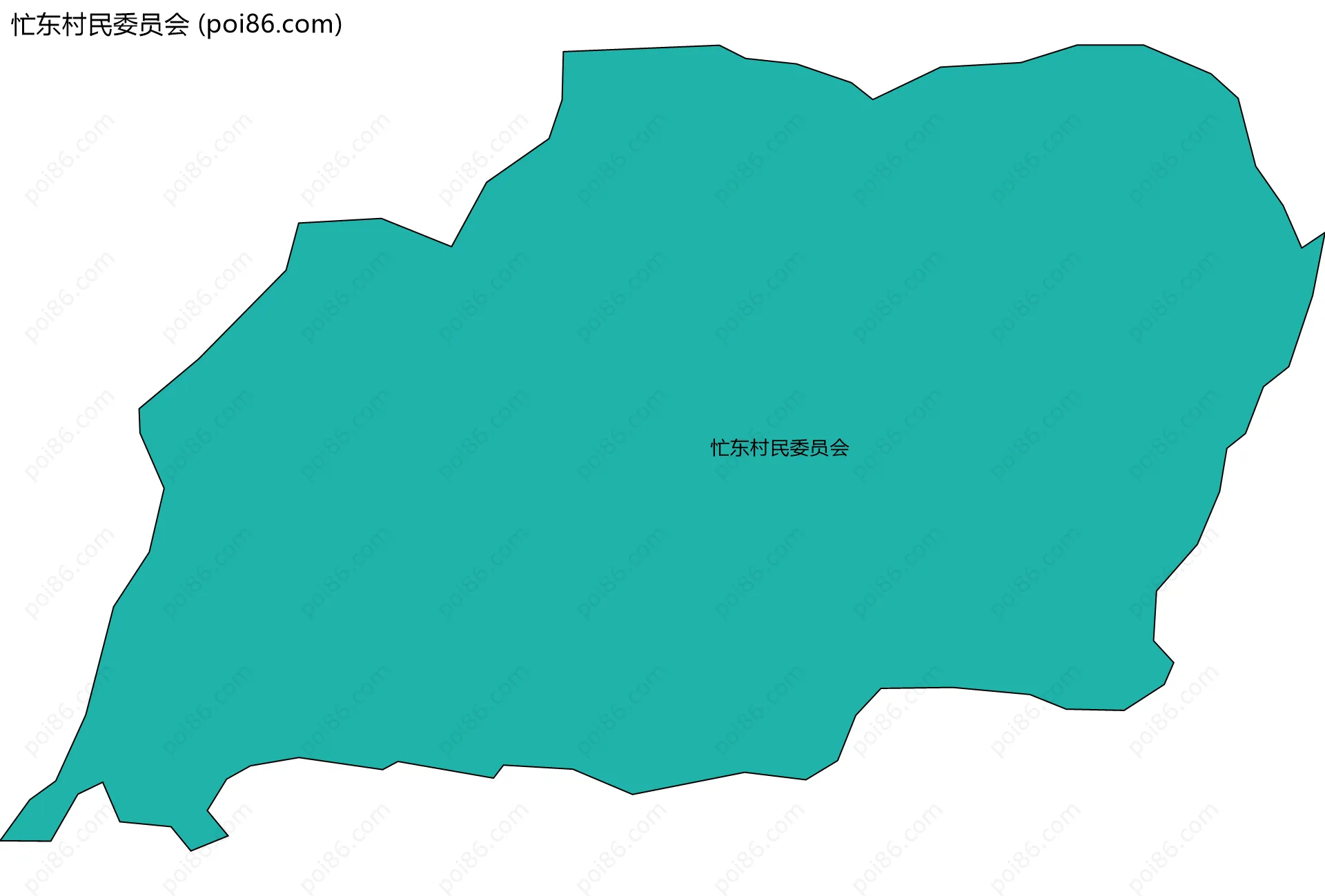 忙东村民委员会边界地图