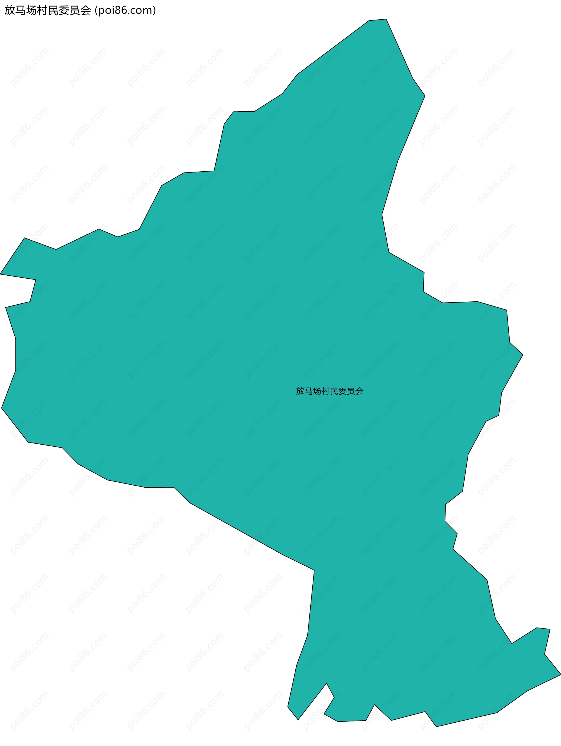 放马场村民委员会边界地图