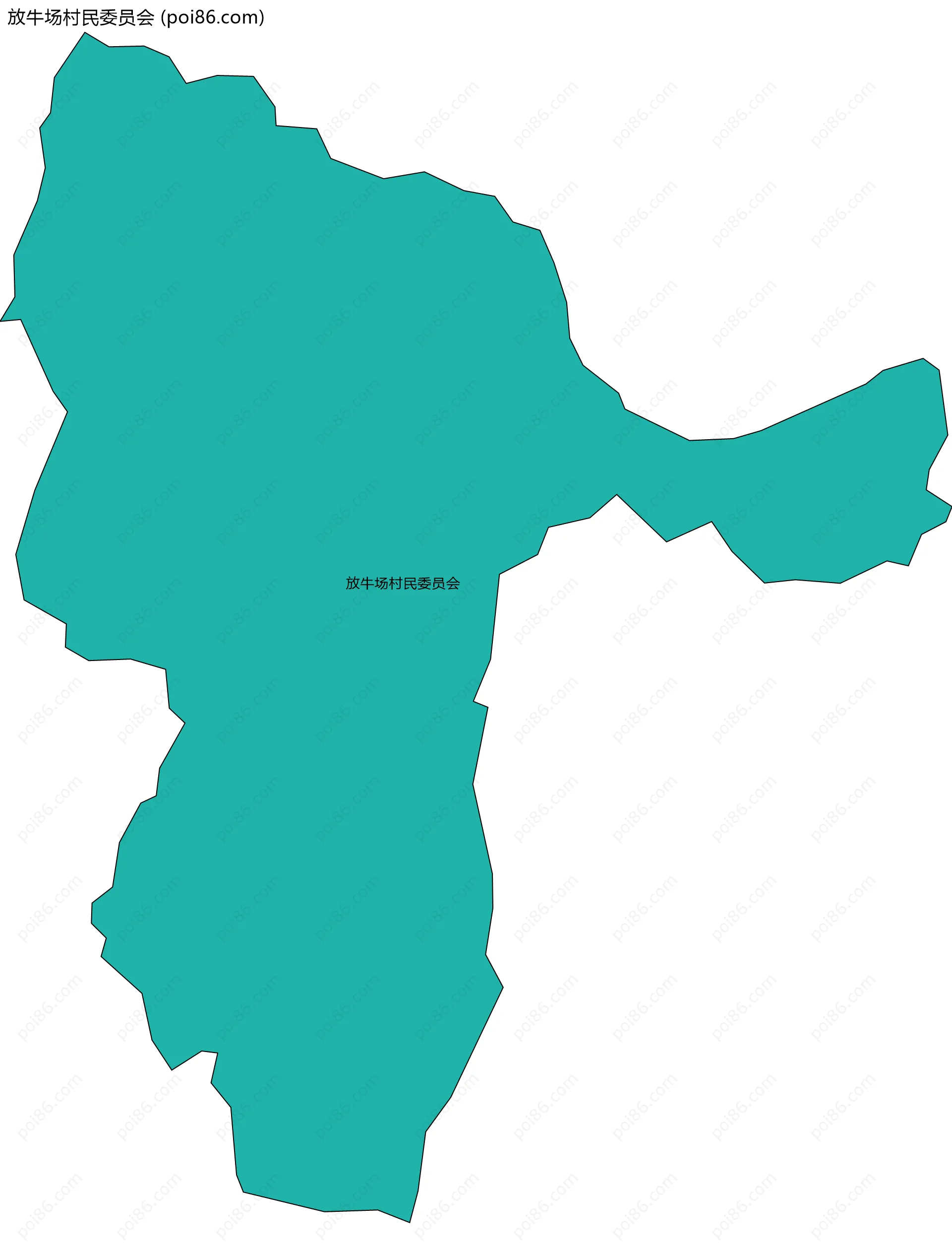 放牛场村民委员会边界地图