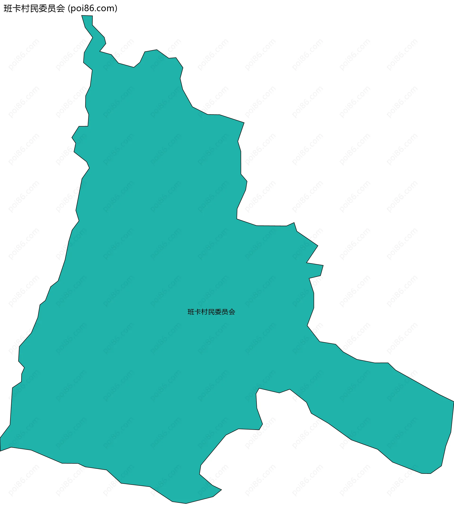 班卡村民委员会边界地图