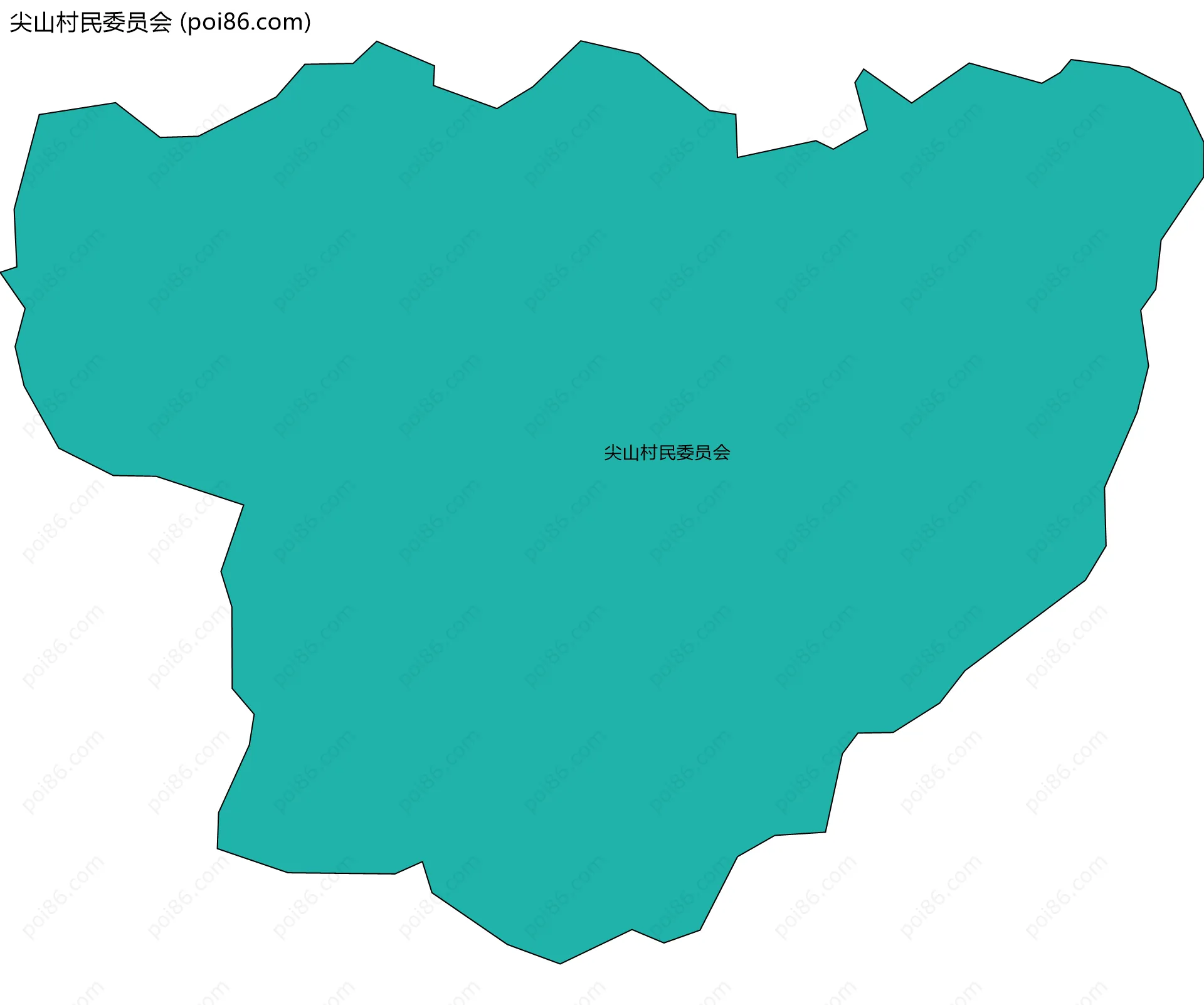 尖山村民委员会边界地图