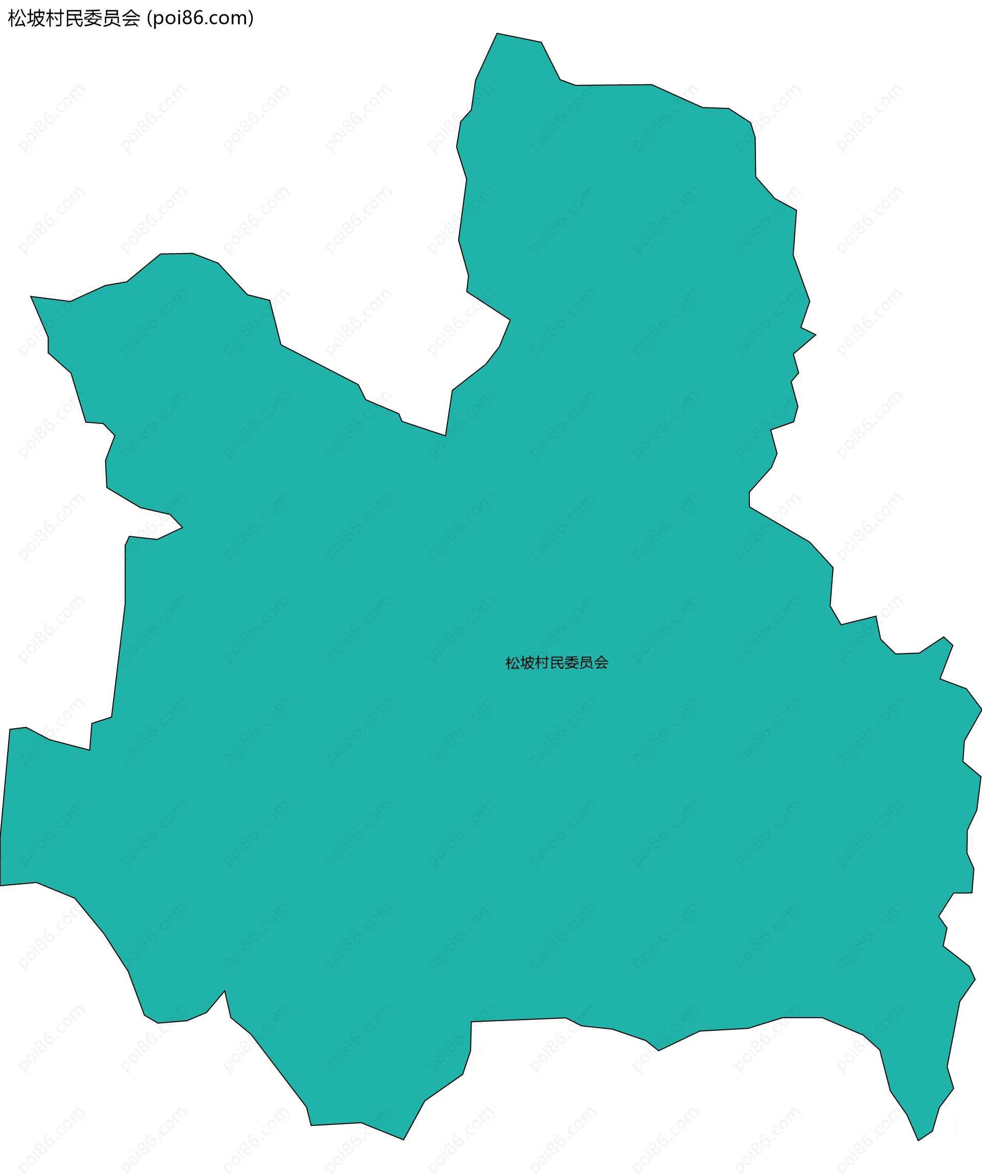 松坡村民委员会边界地图