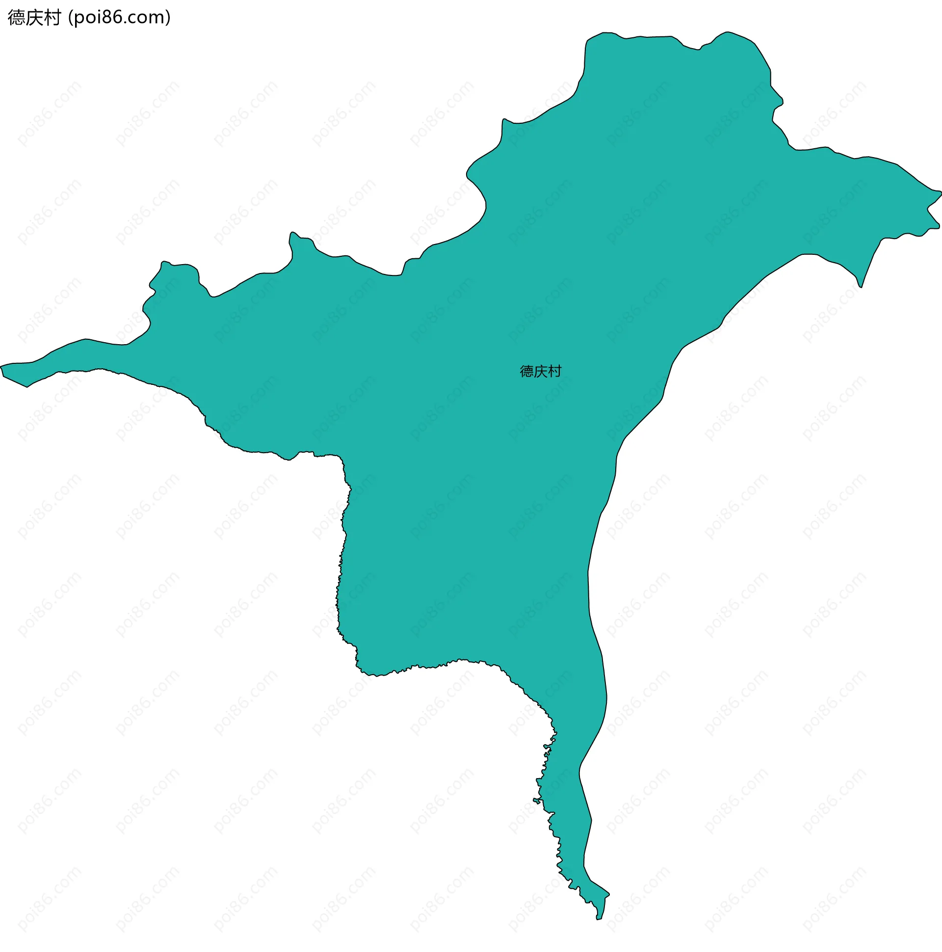 德庆村边界地图