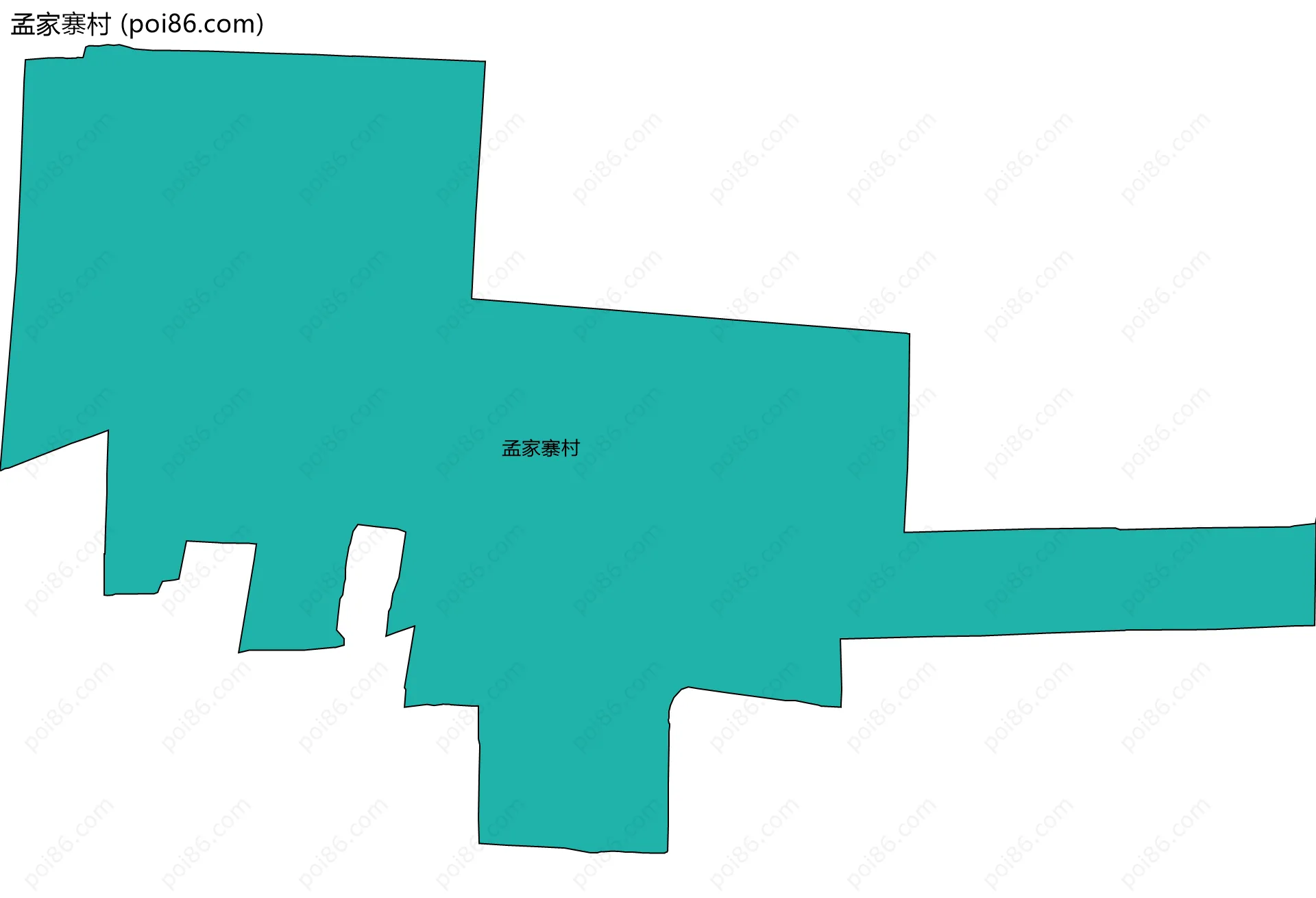 孟家寨村边界地图