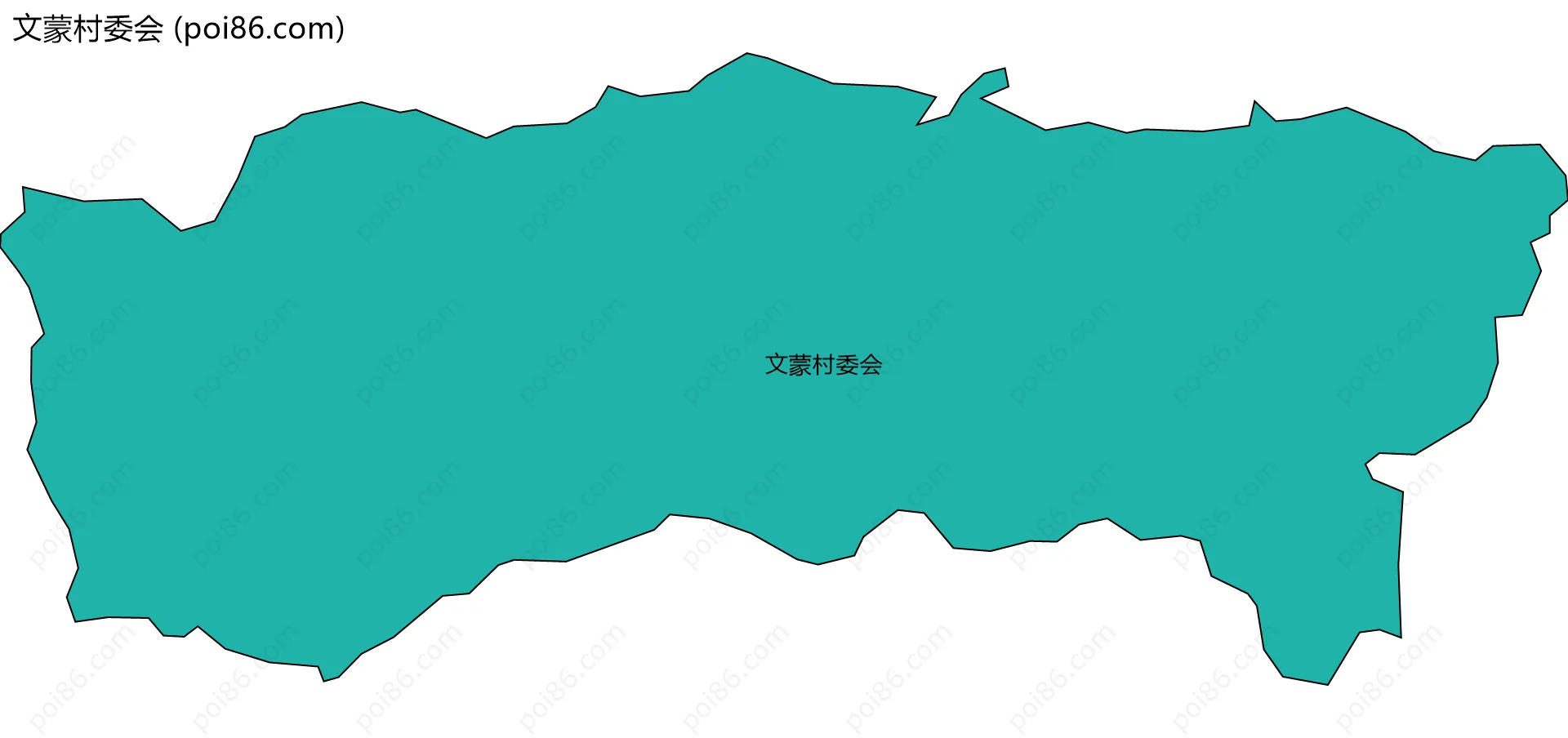 文蒙村委会边界地图