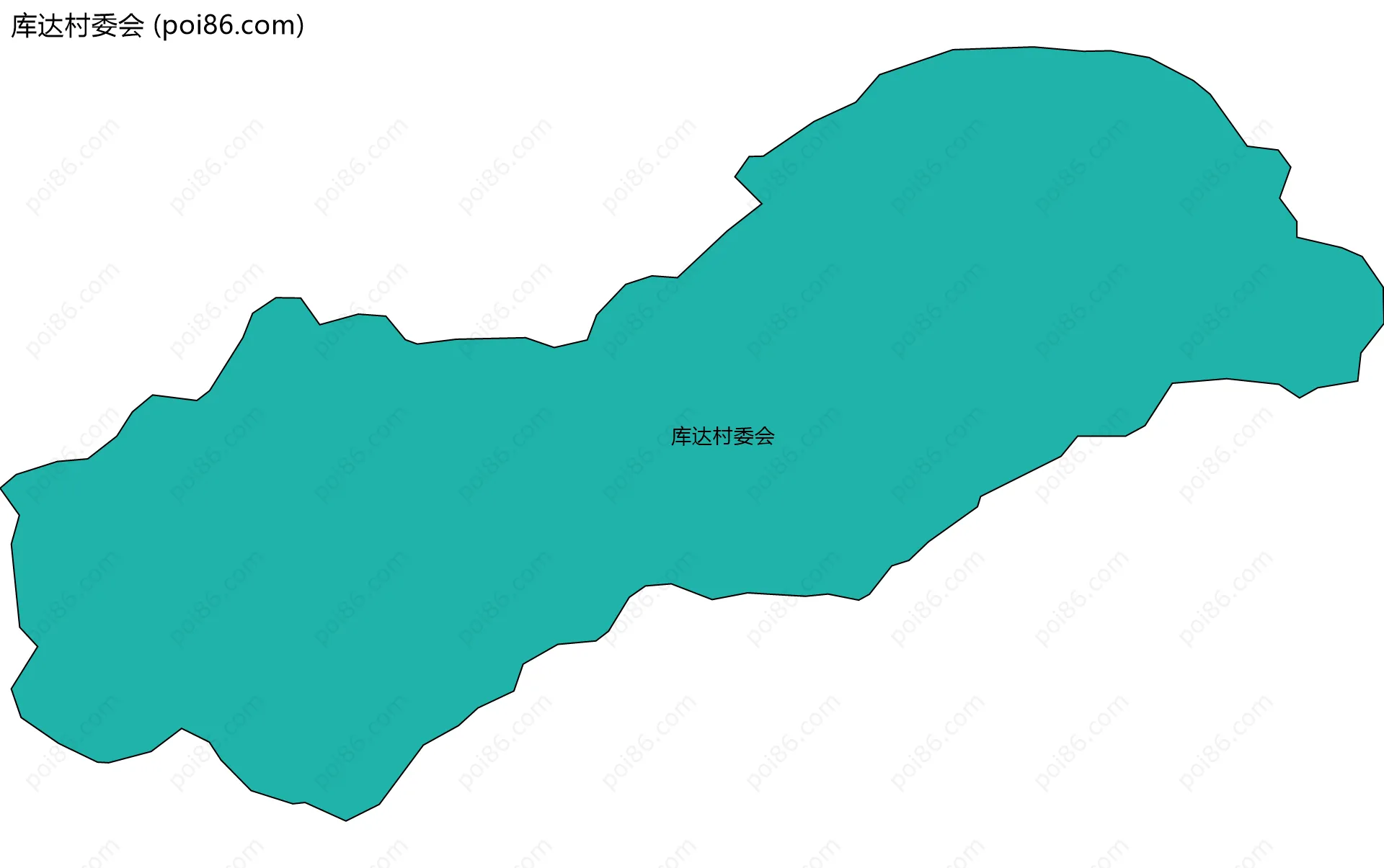 库达村委会边界地图