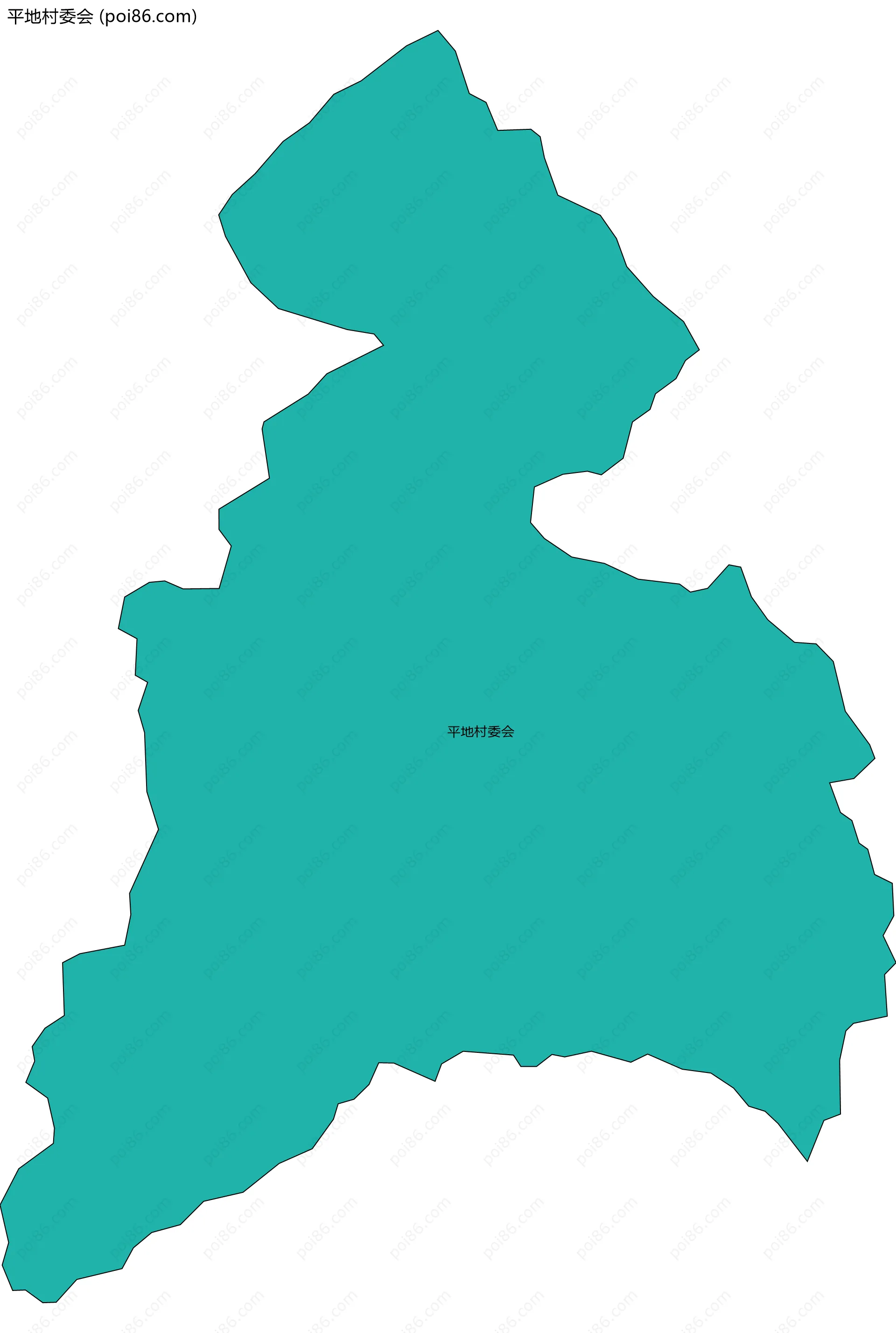 平地村委会边界地图