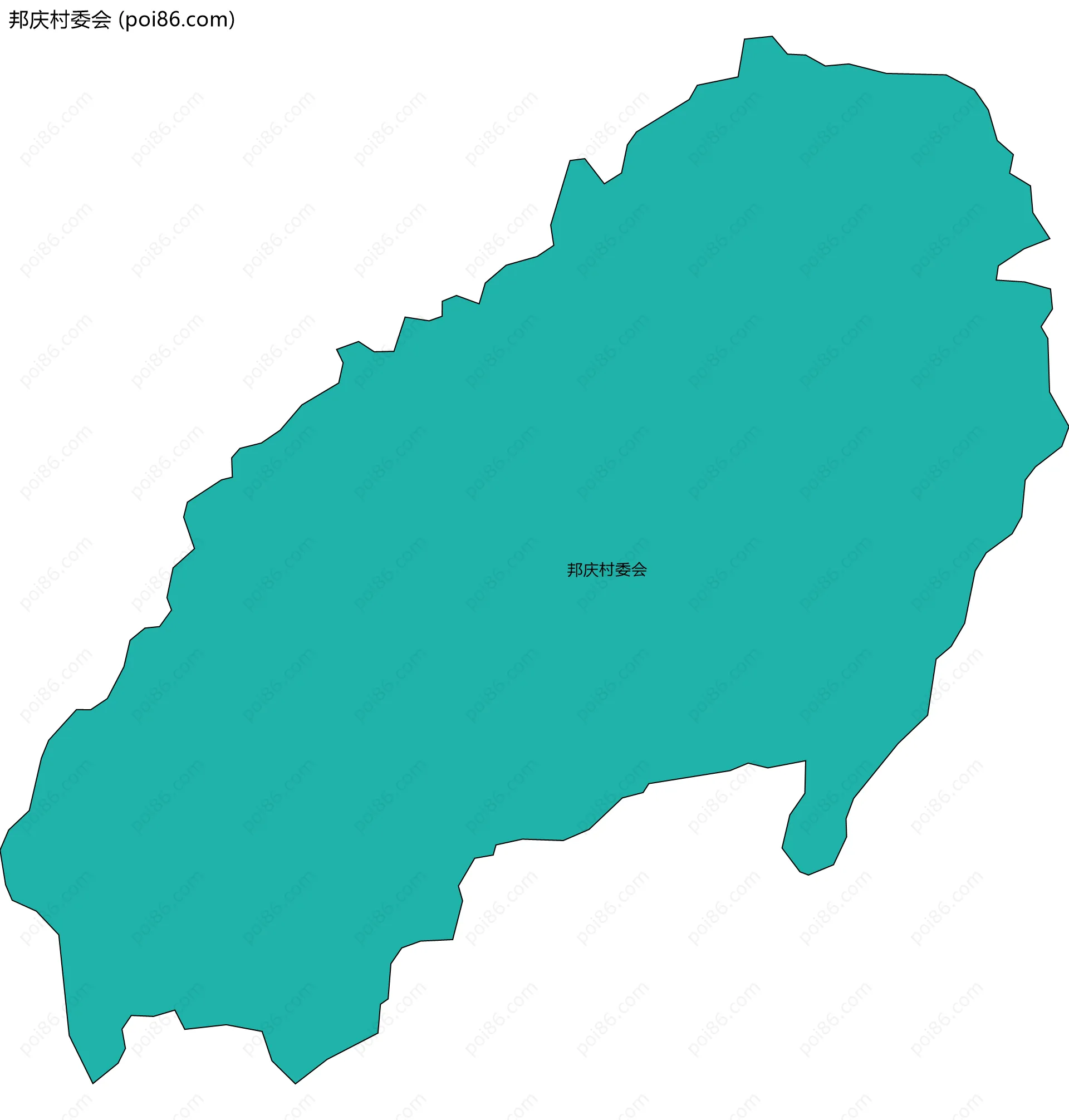 邦庆村委会边界地图