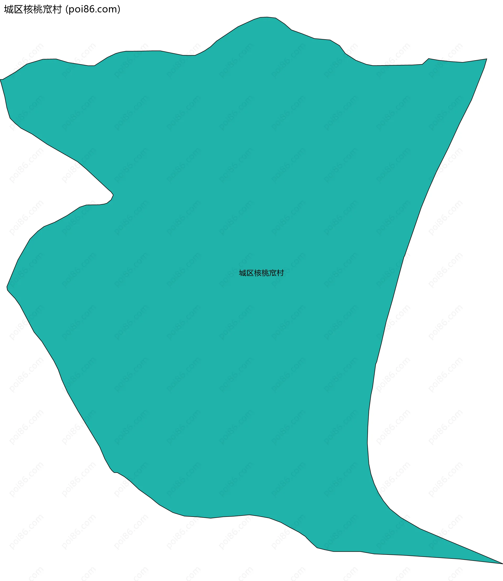 城区核桃窊村边界地图