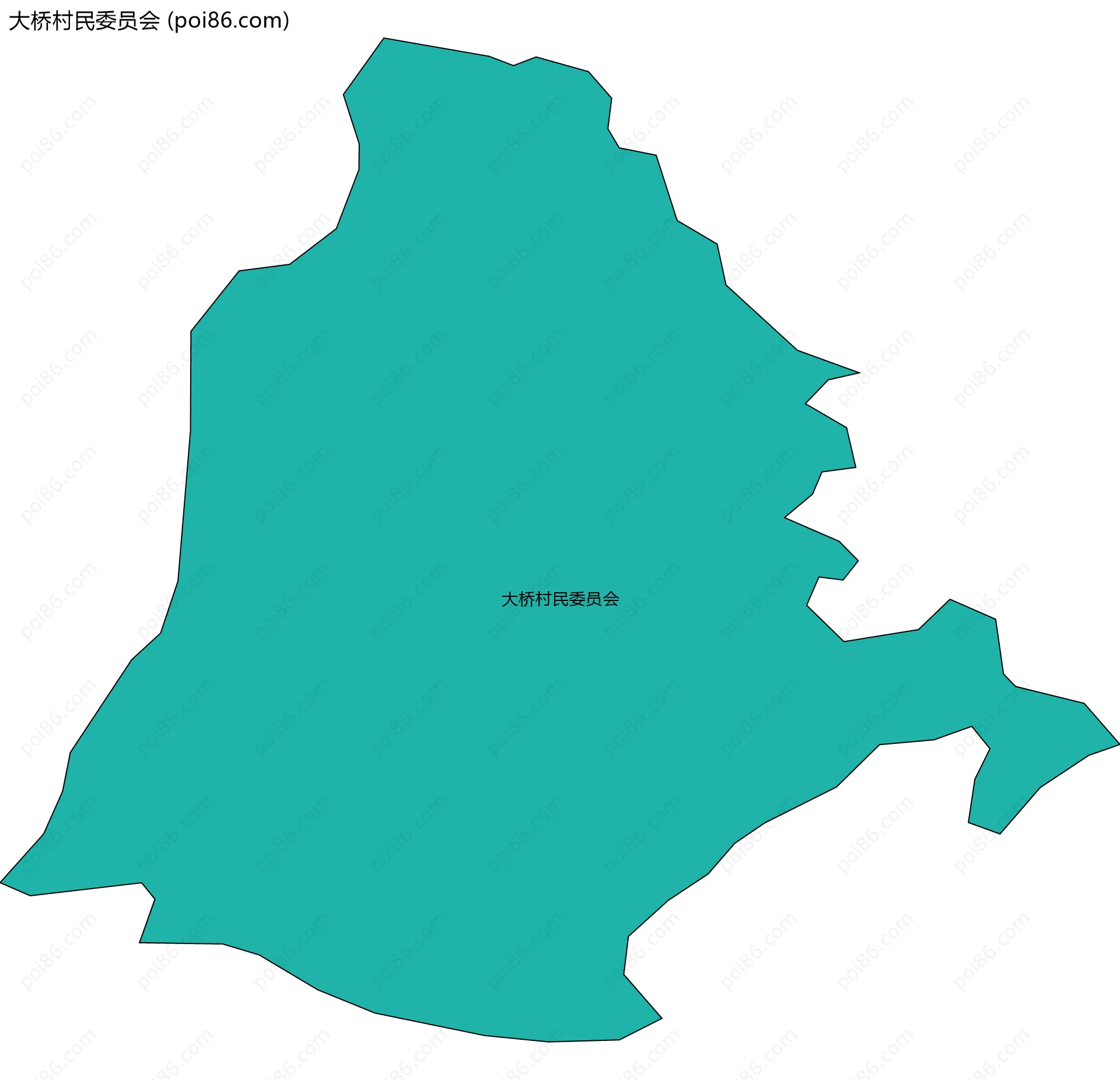 大桥村民委员会边界地图