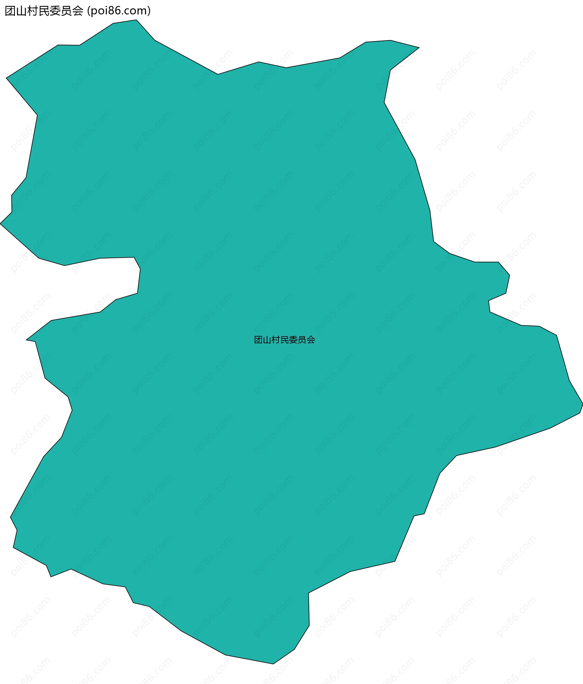 团山村民委员会边界地图