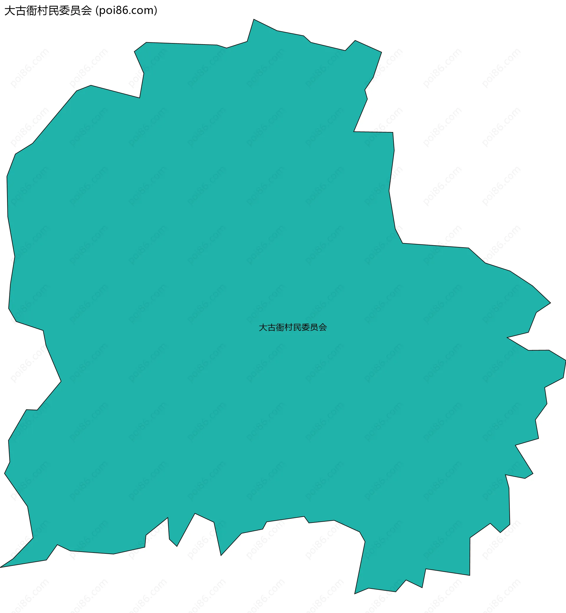 大古衙村民委员会边界地图