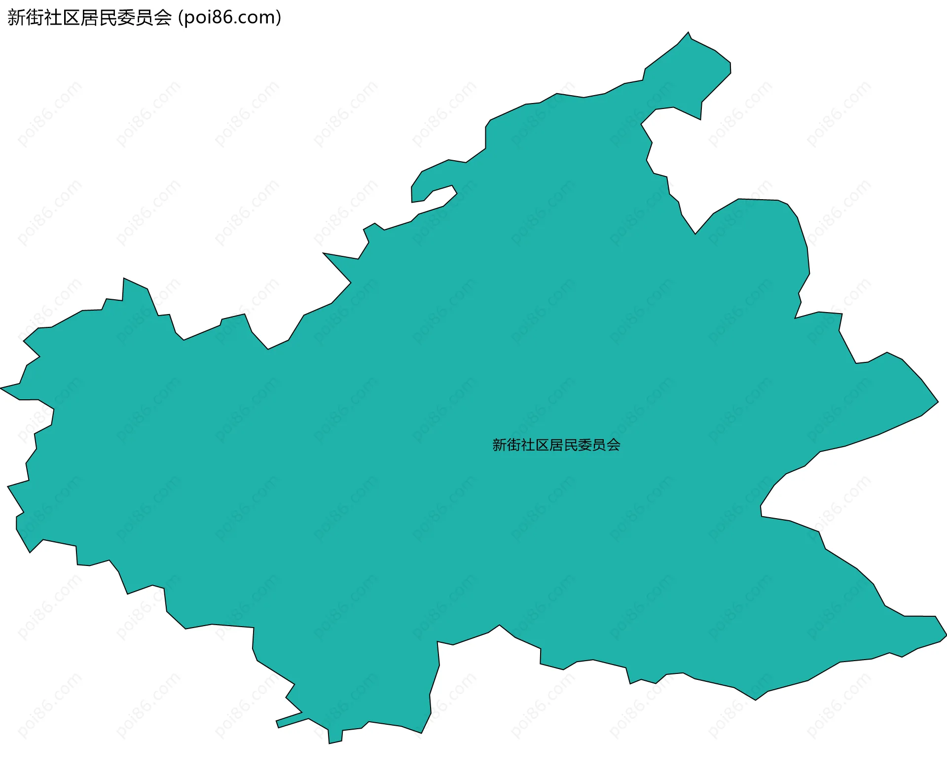 新街社区居民委员会边界地图