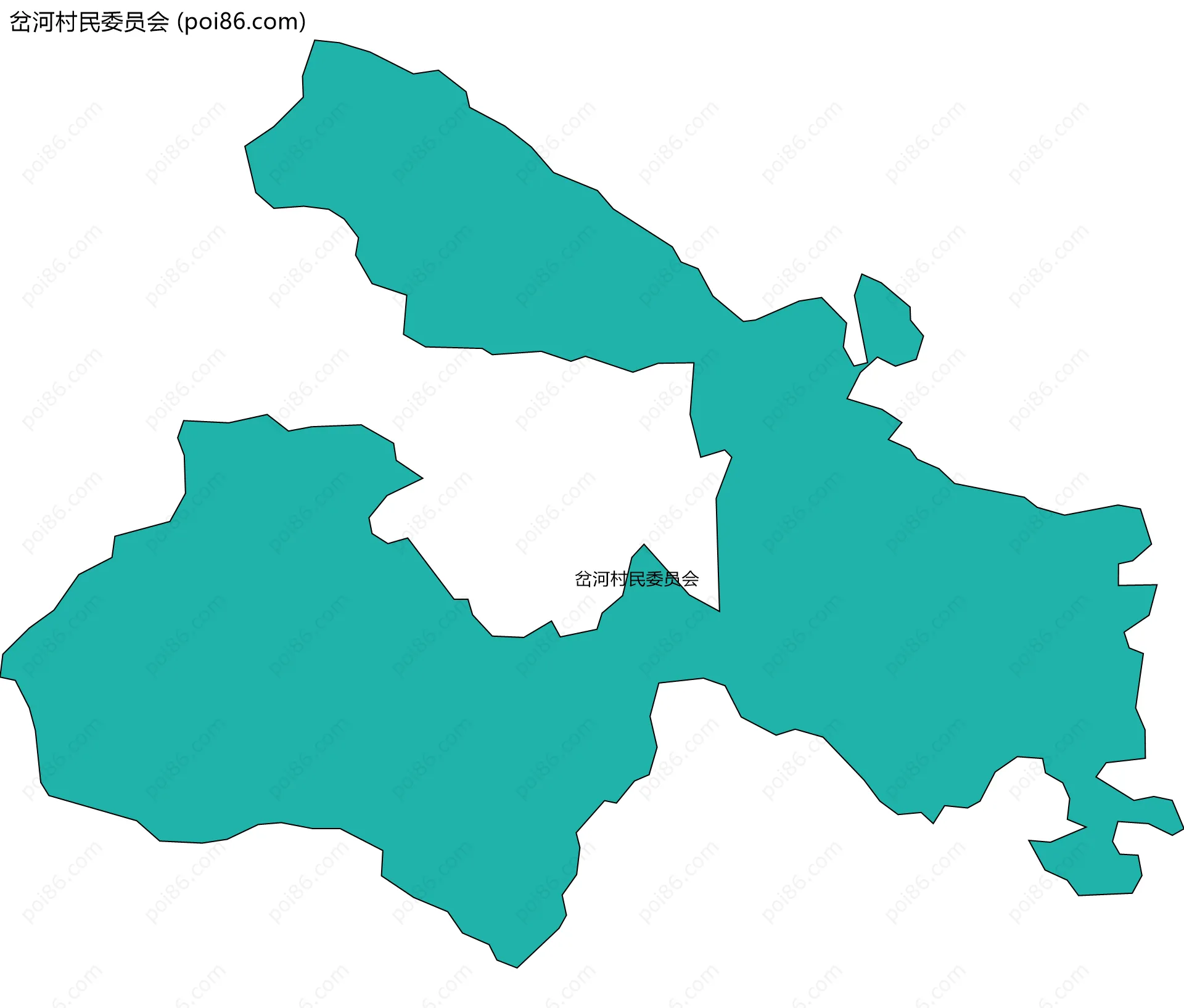 岔河村民委员会边界地图