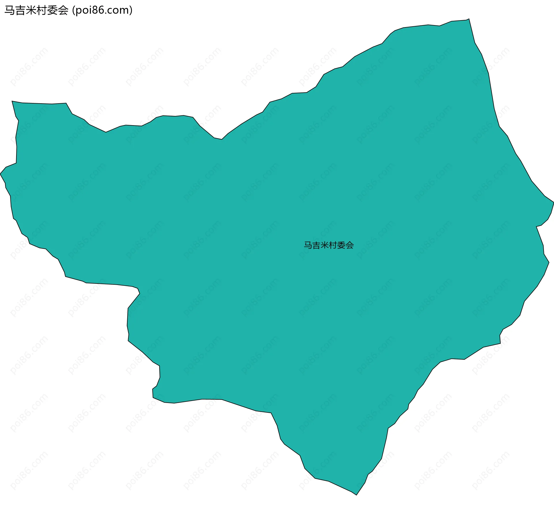 马吉米村委会边界地图