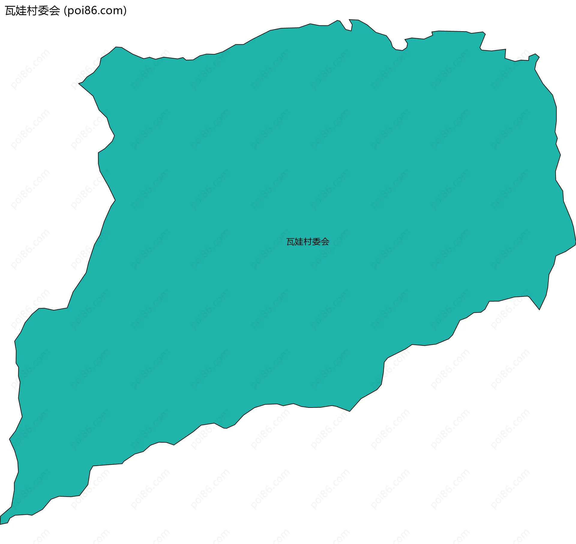 瓦娃村委会边界地图