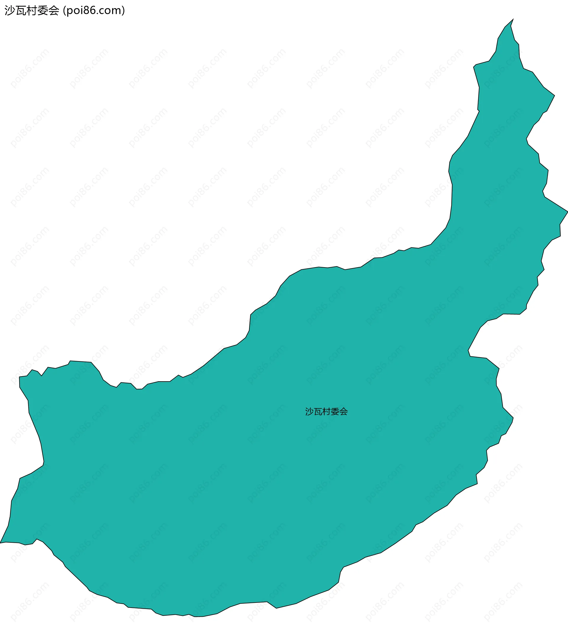 沙瓦村委会边界地图