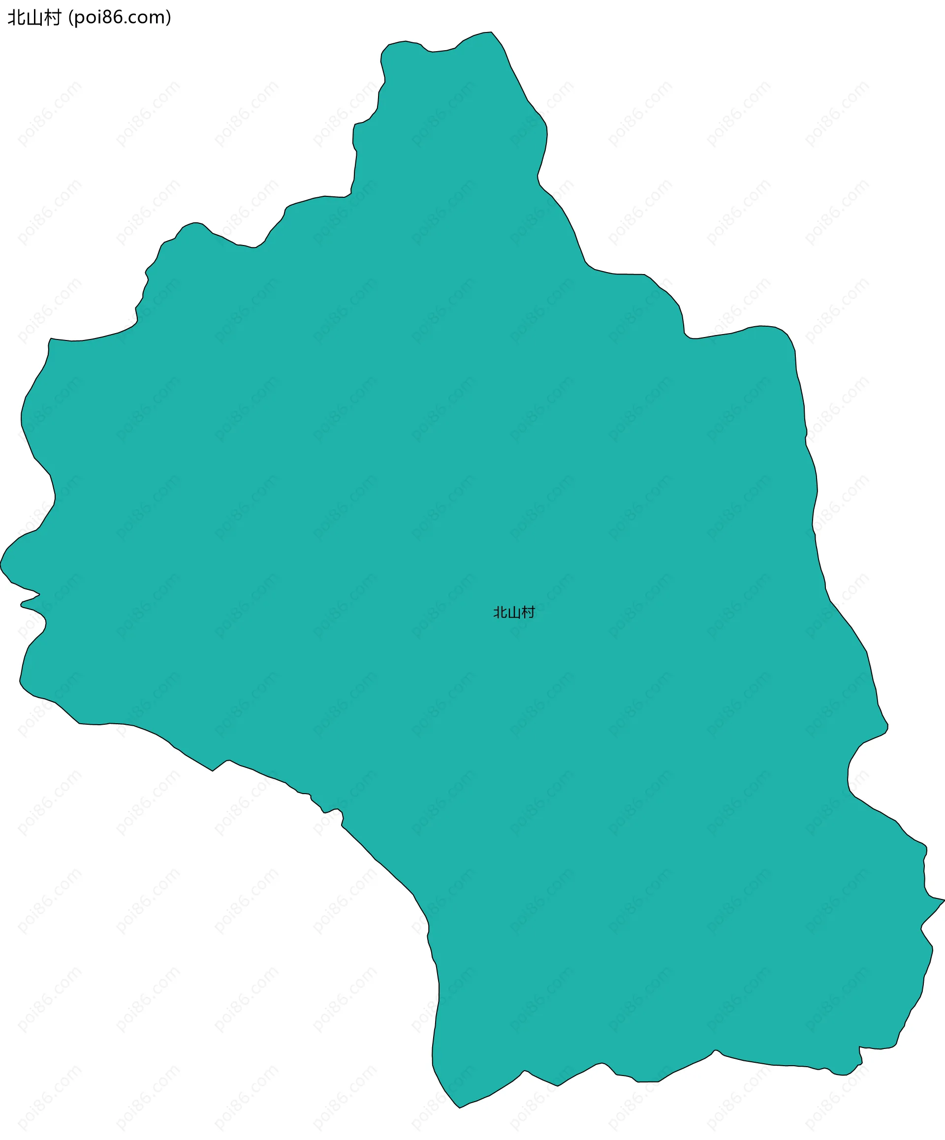 北山村边界地图