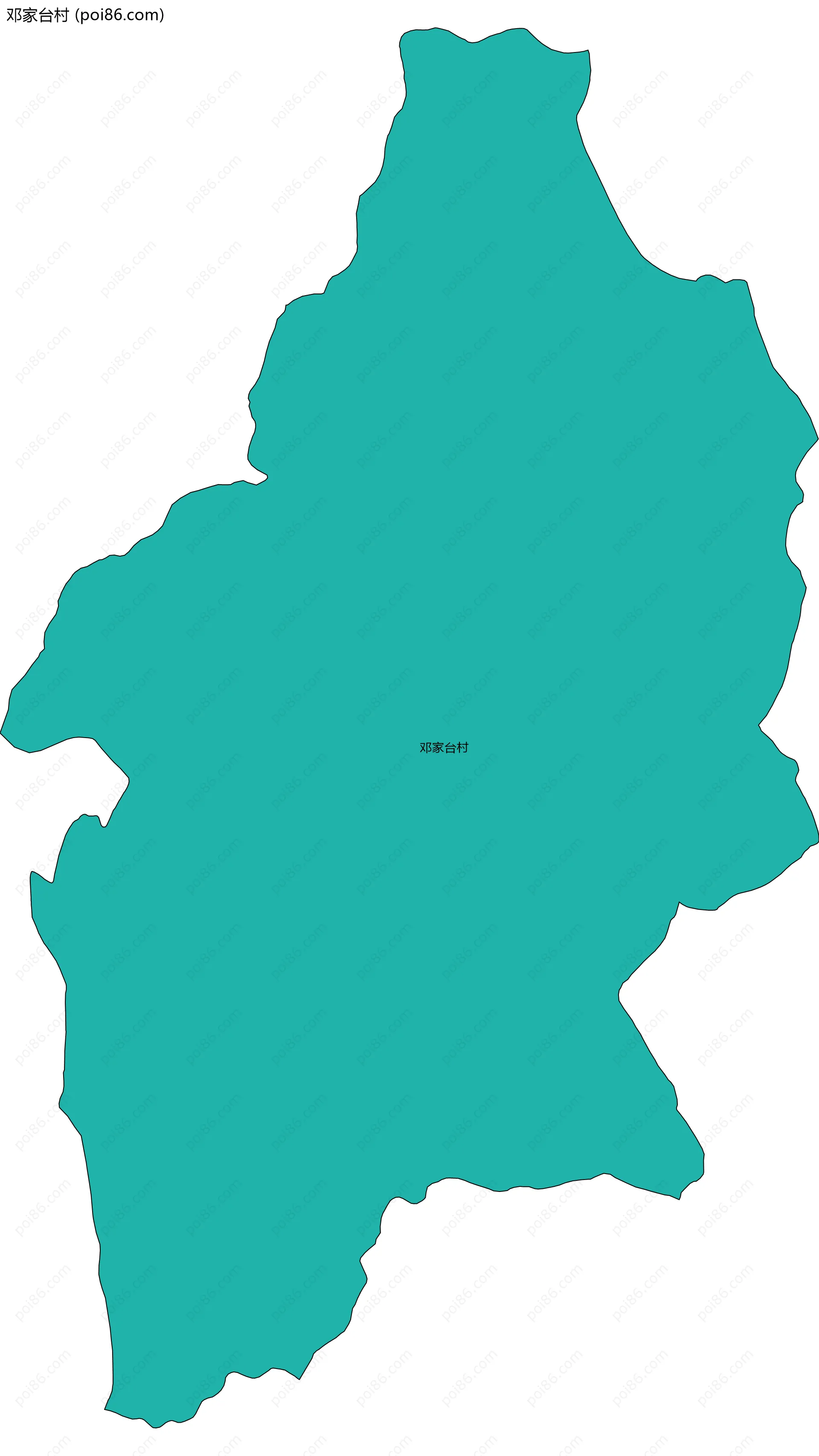 邓家台村边界地图