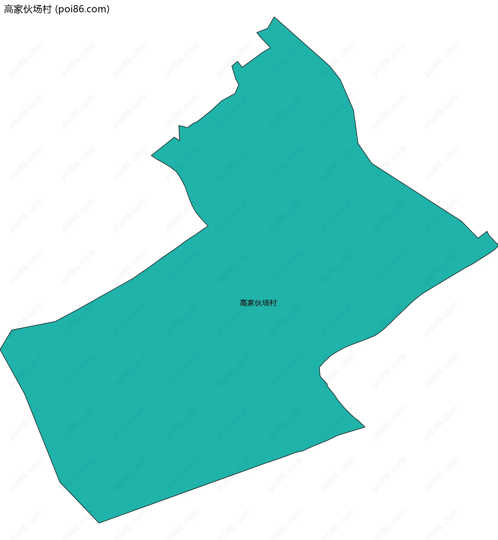 高家伙场村边界地图