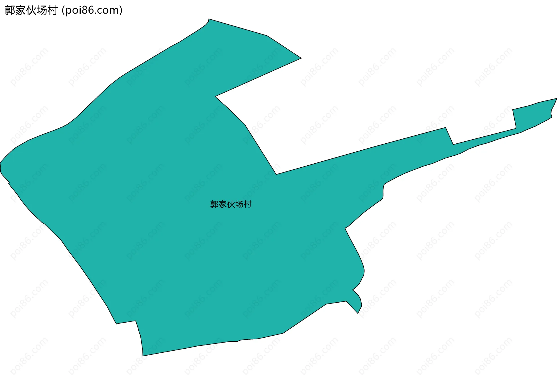 郭家伙场村边界地图