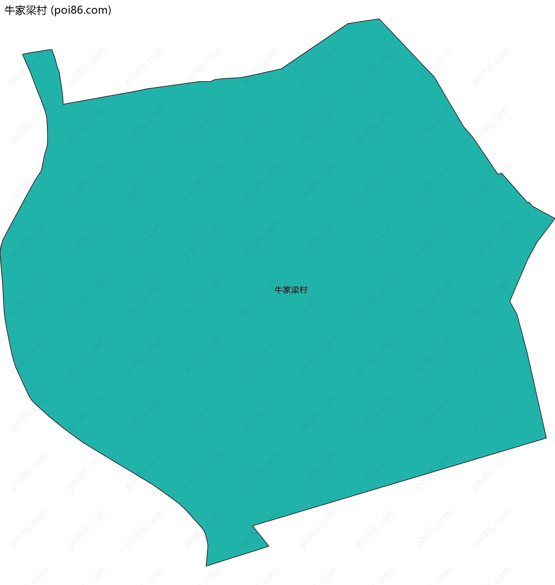 牛家梁村边界地图