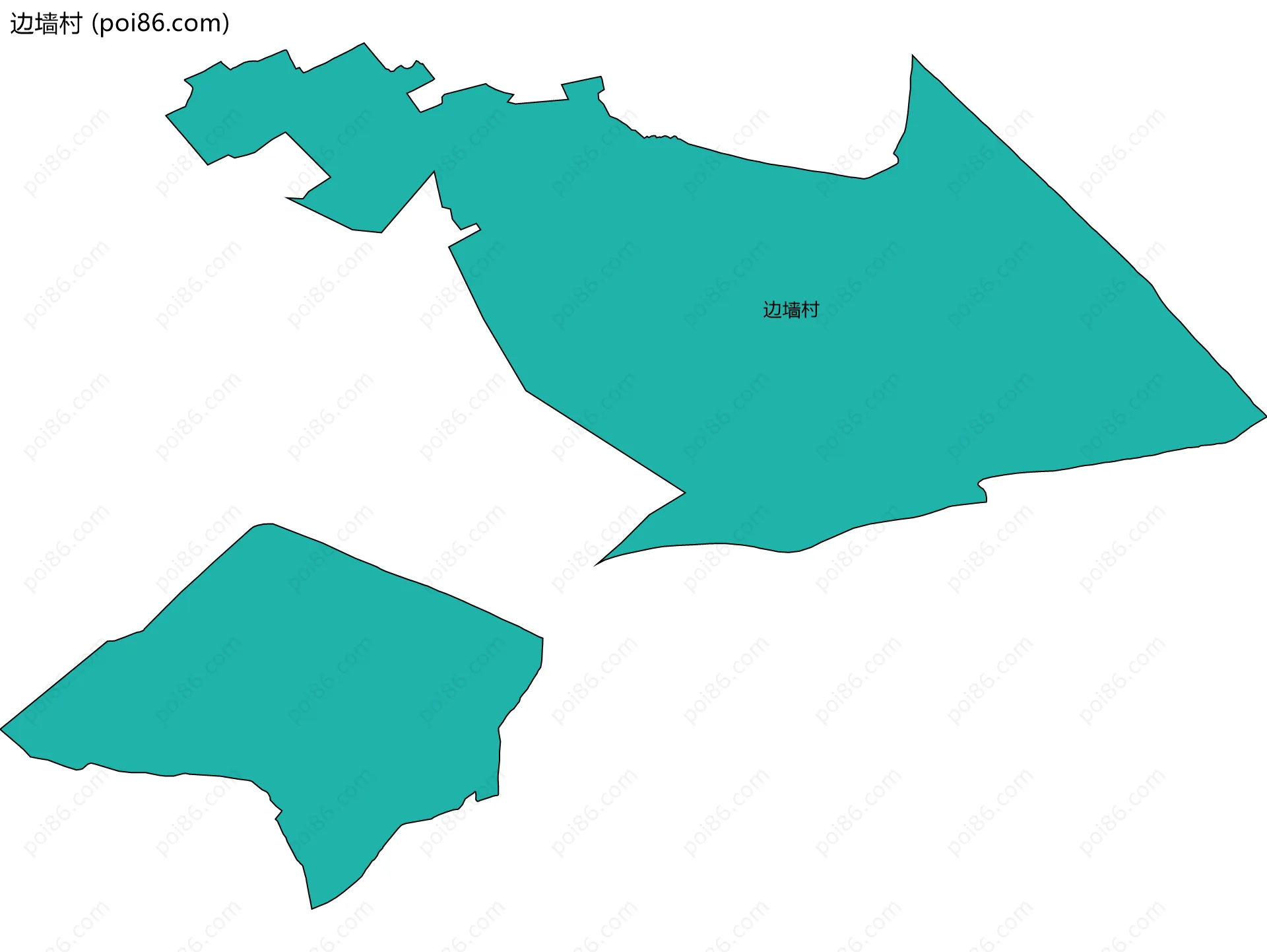 边墙村边界地图
