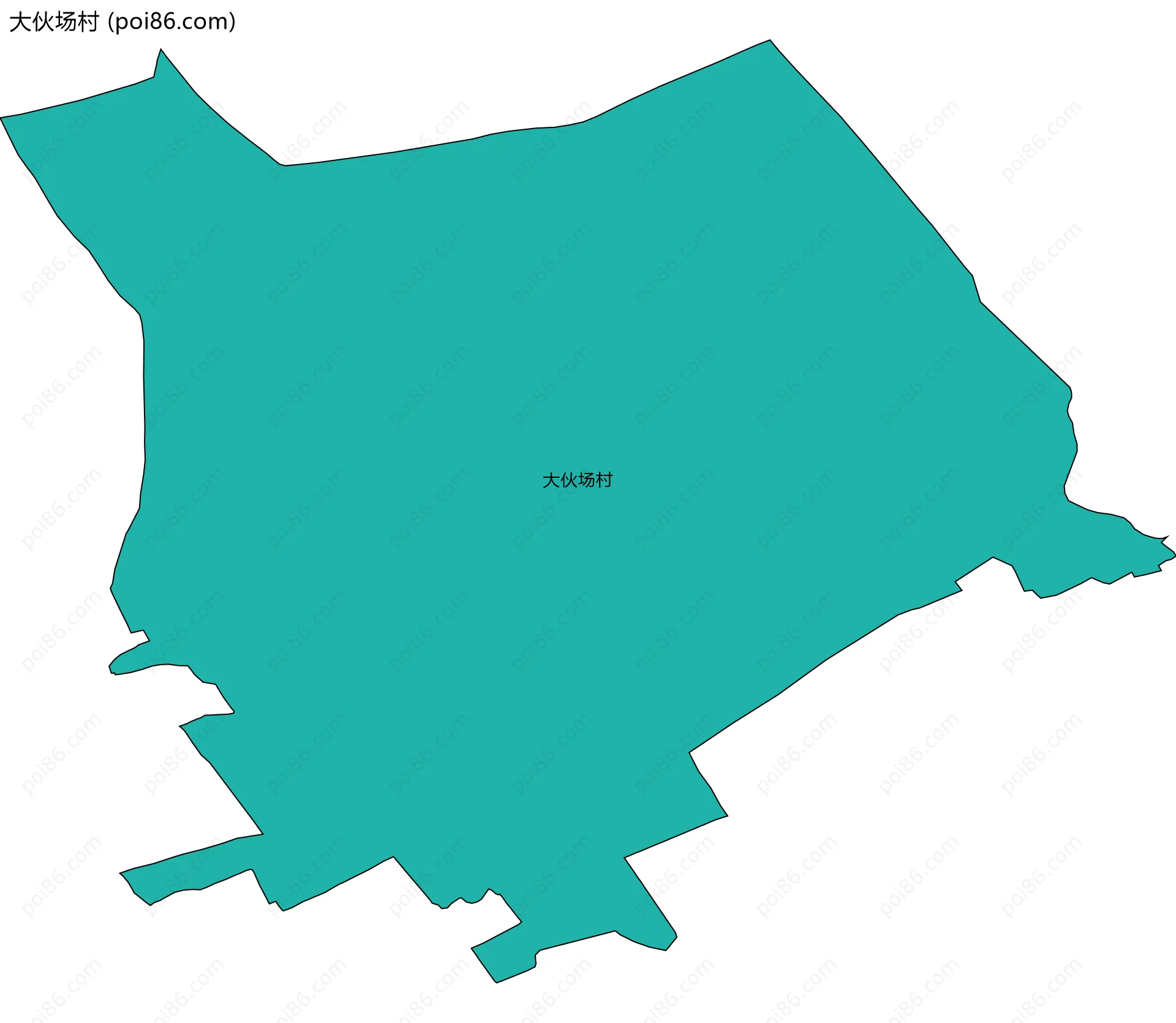 大伙场村边界地图