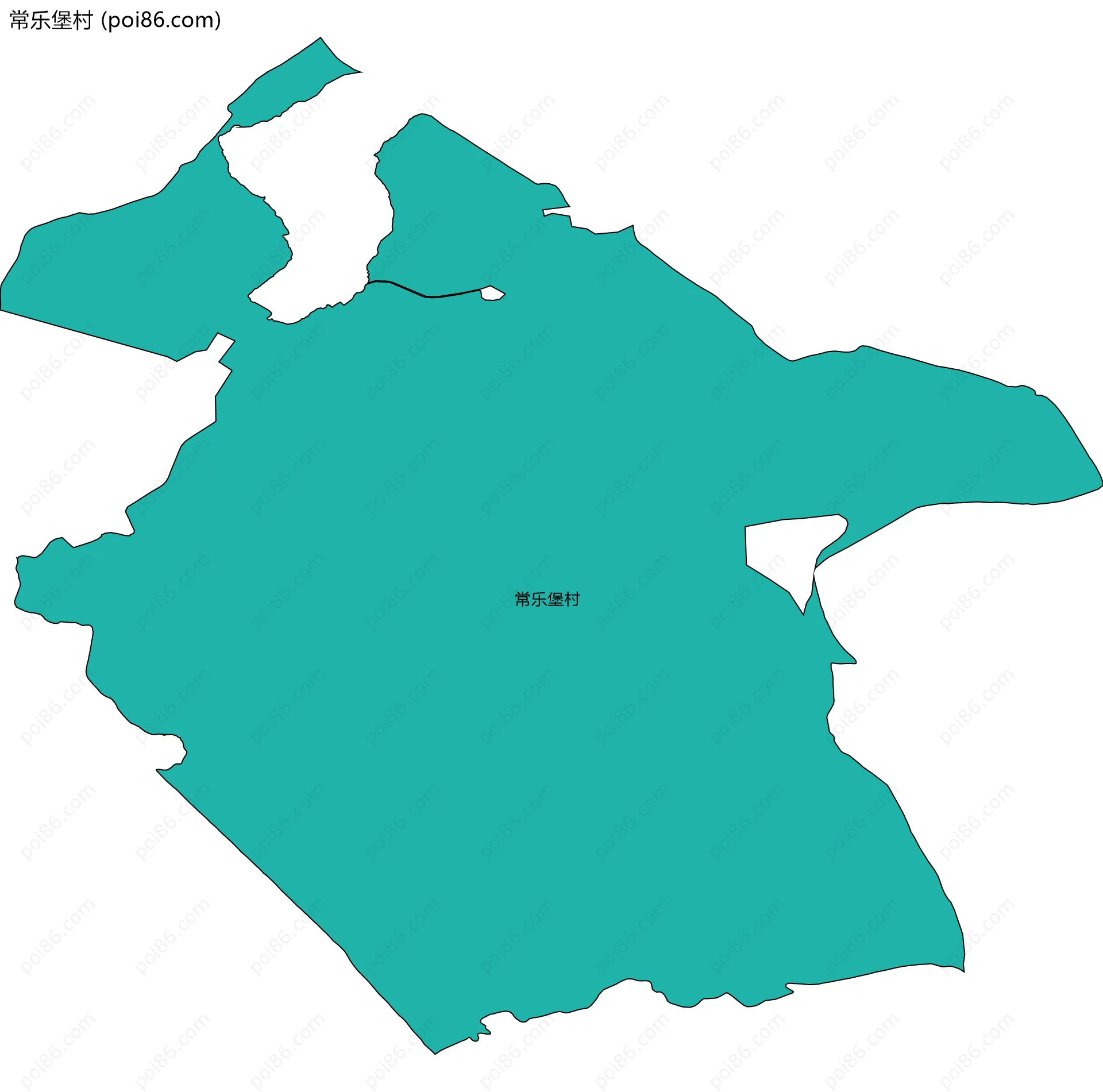 常乐堡村边界地图