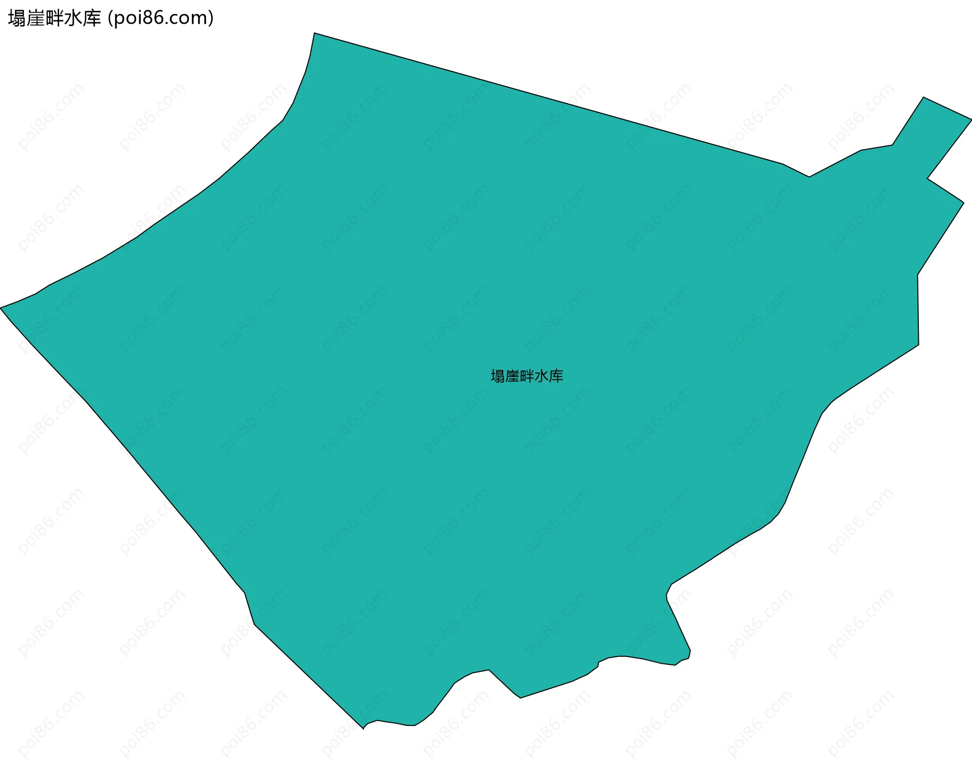 塌崖畔水库边界地图