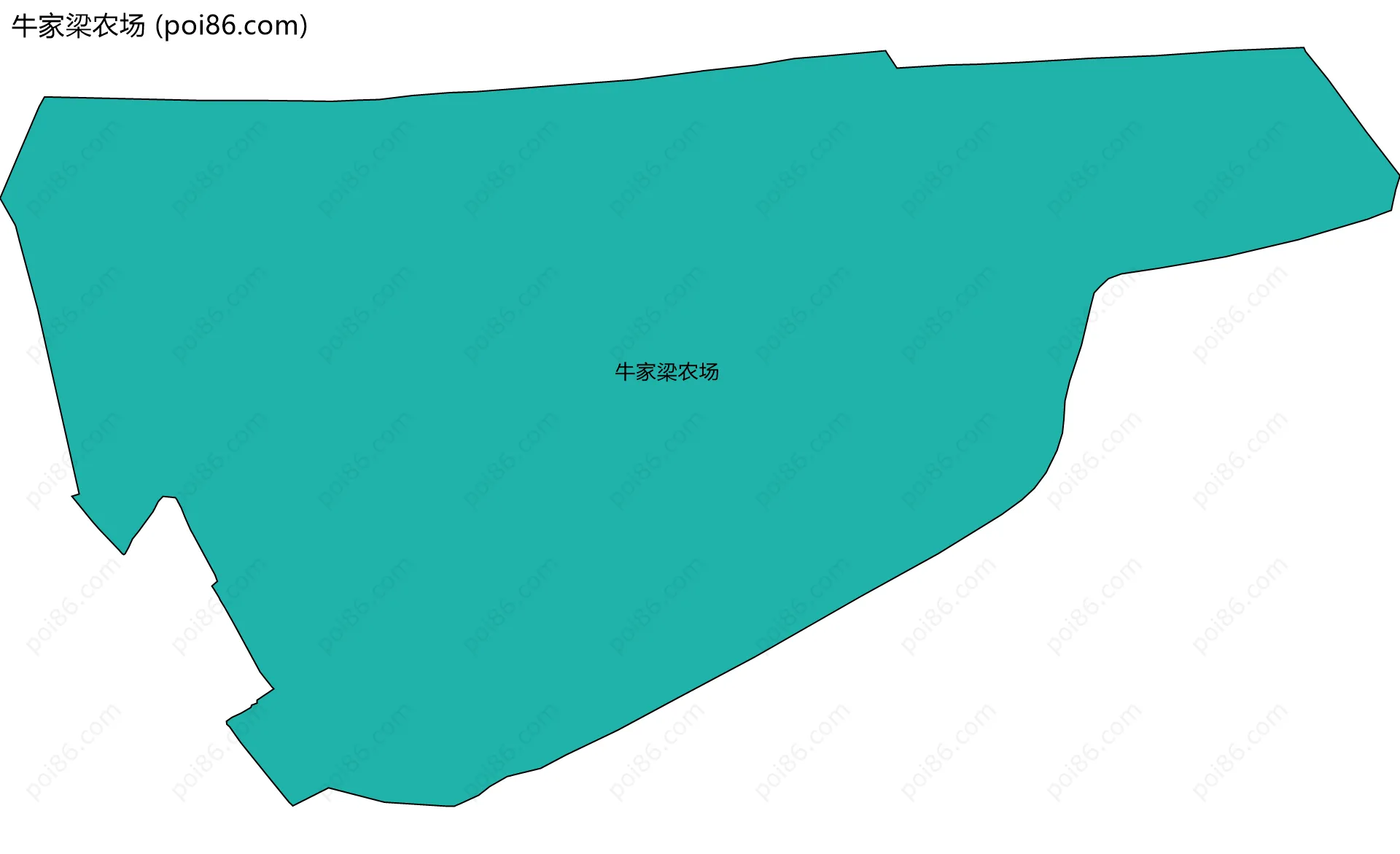 牛家梁农场边界地图