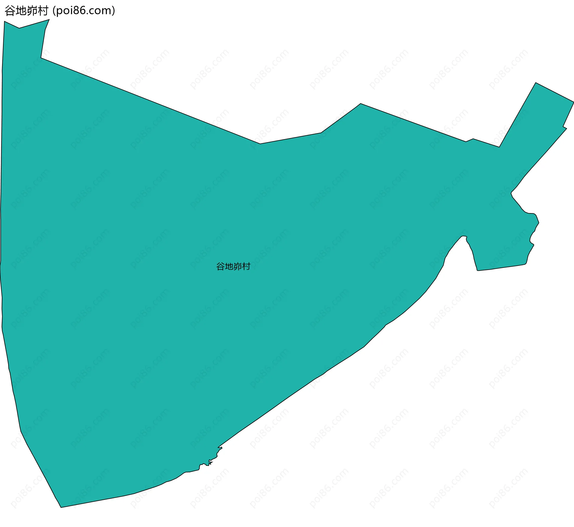 谷地峁村边界地图