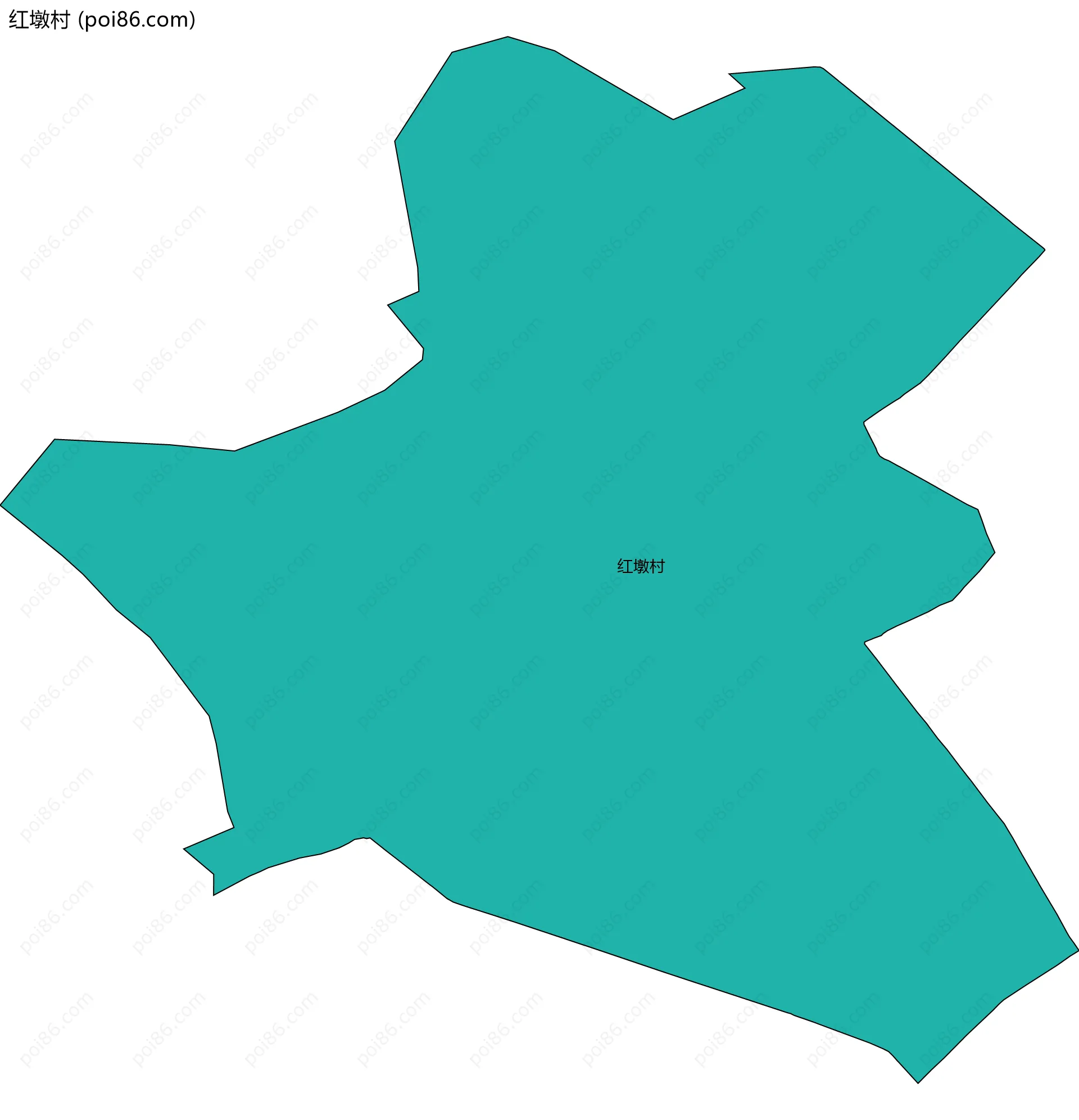 红墩村边界地图