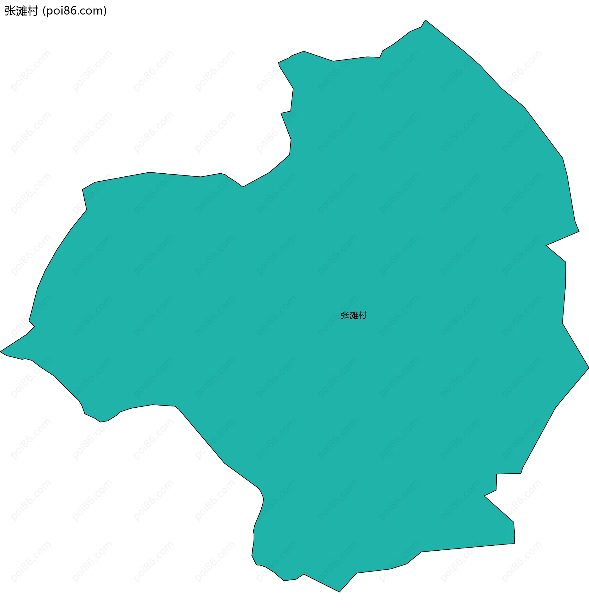 张滩村边界地图