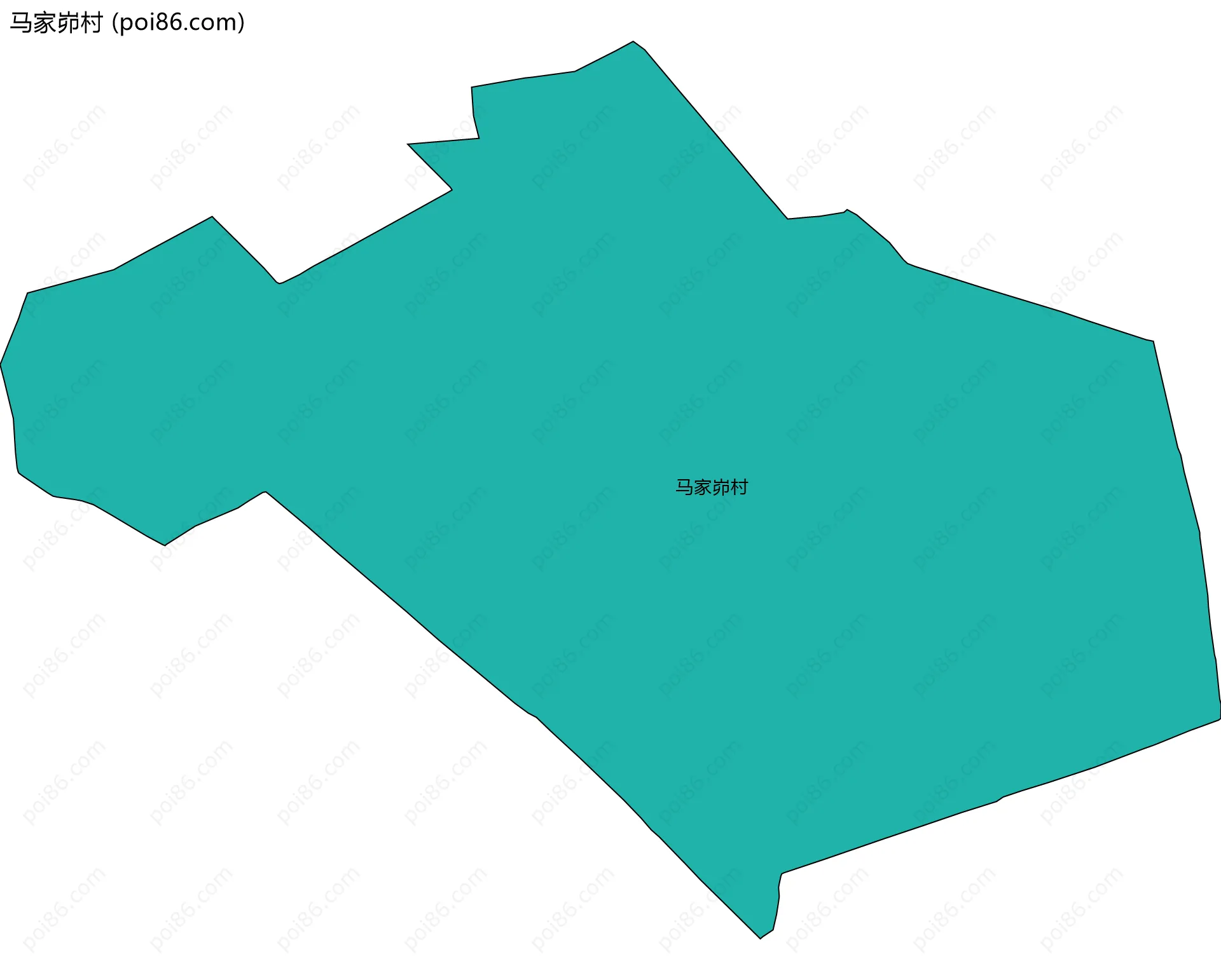 马家峁村边界地图