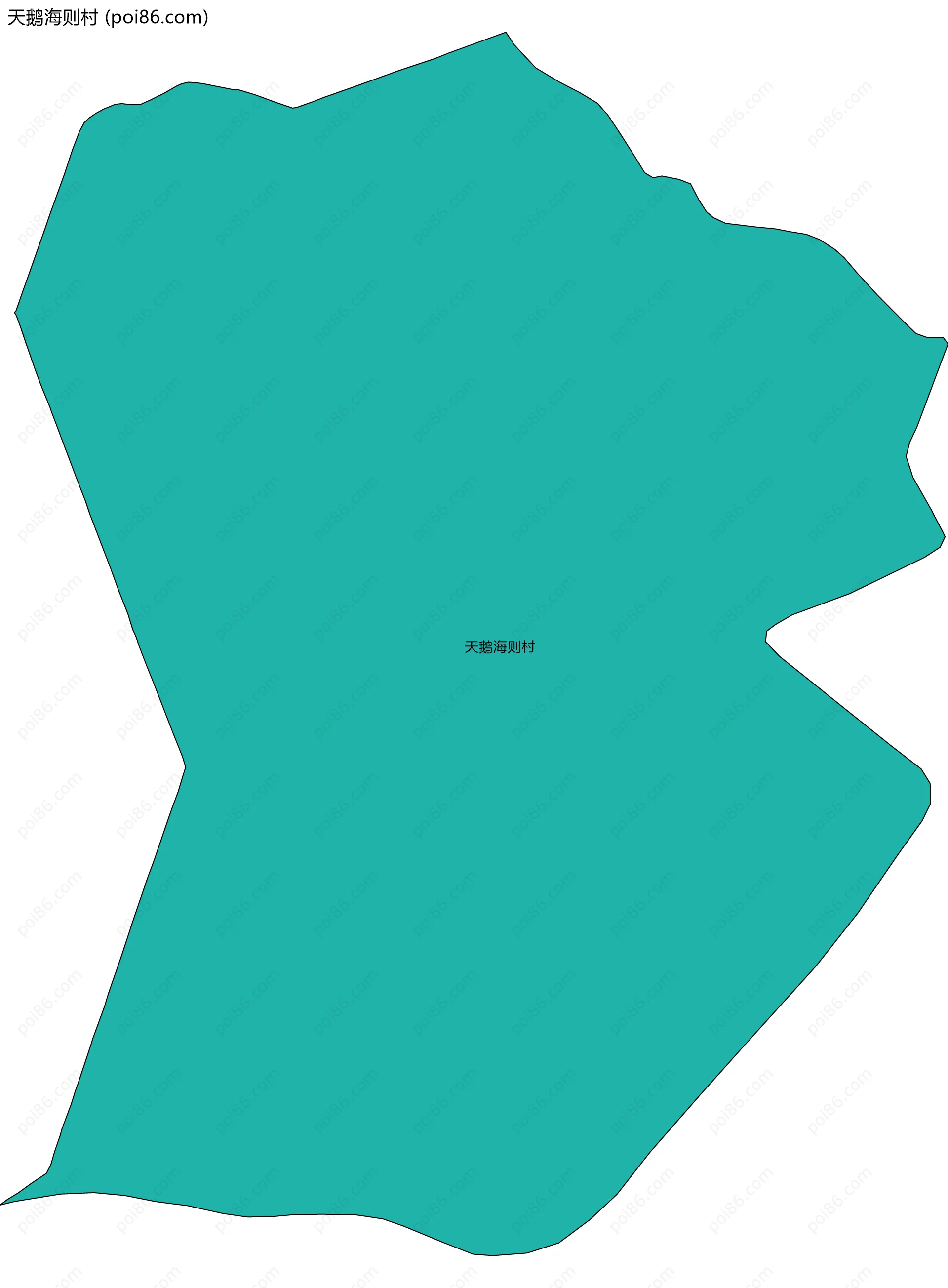 天鹅海则村边界地图