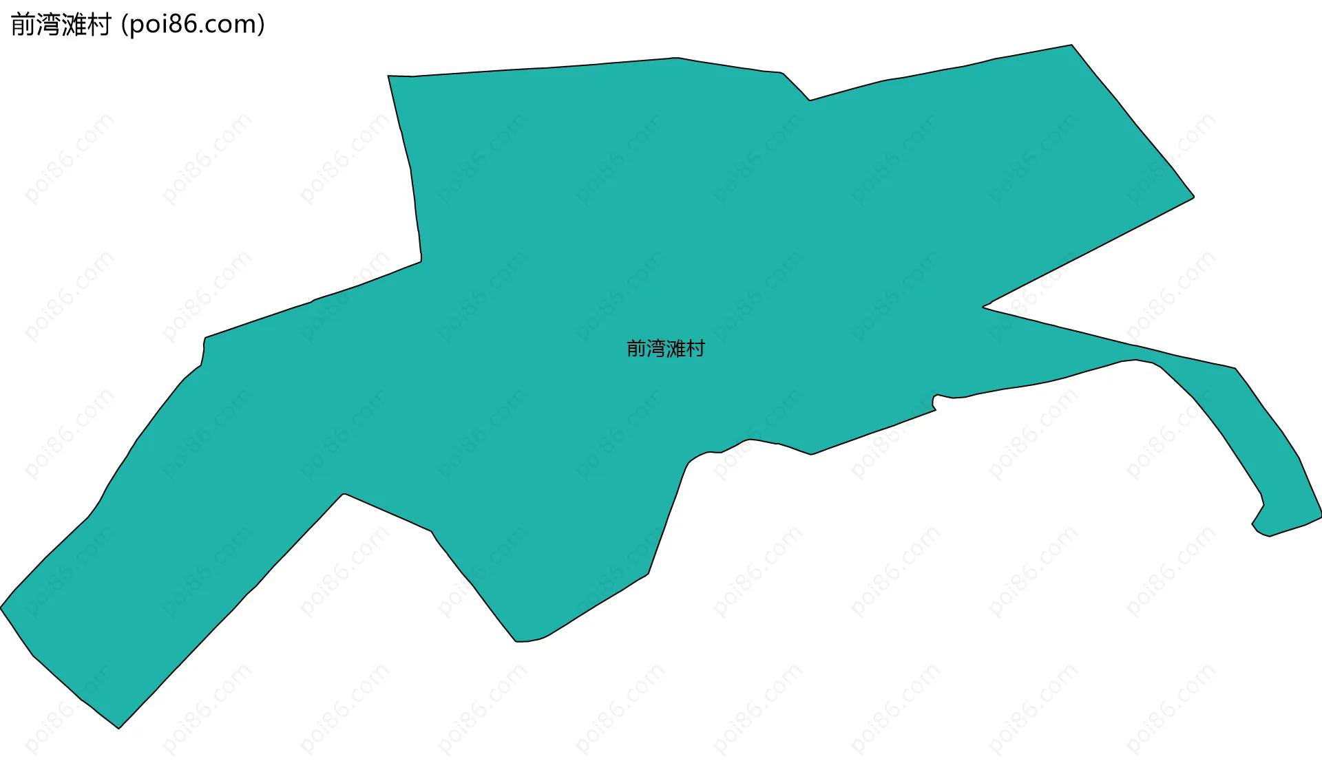 前湾滩村边界地图