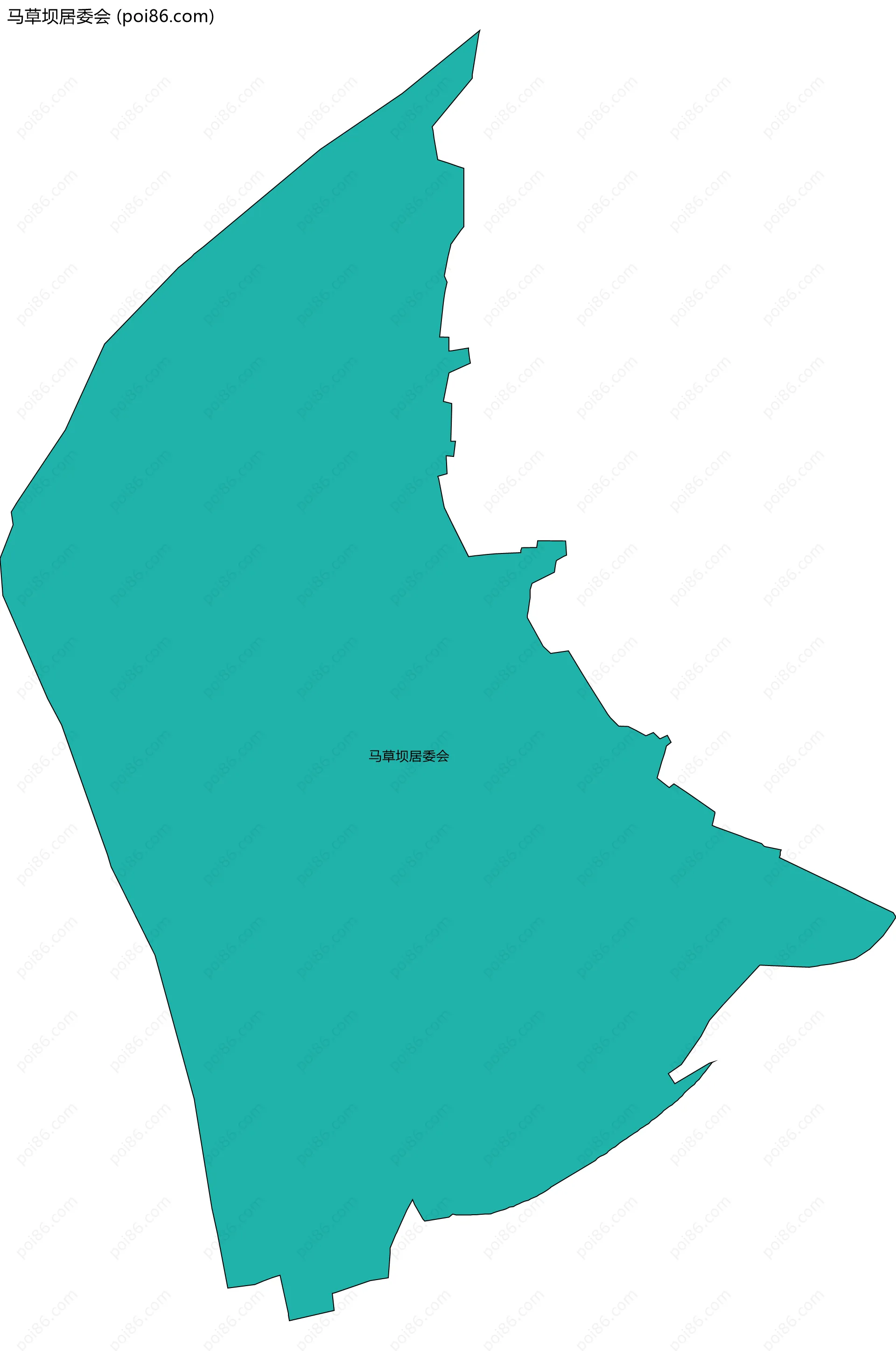 马草坝居委会边界地图