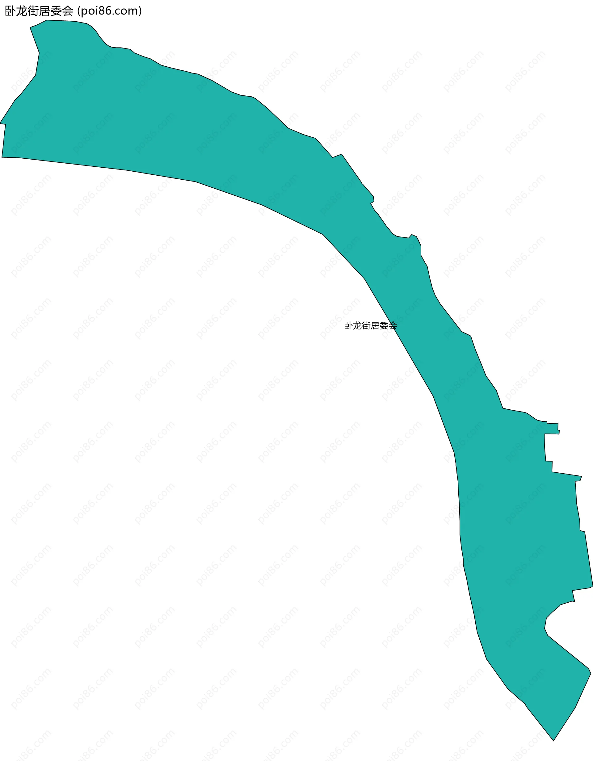 卧龙街居委会边界地图