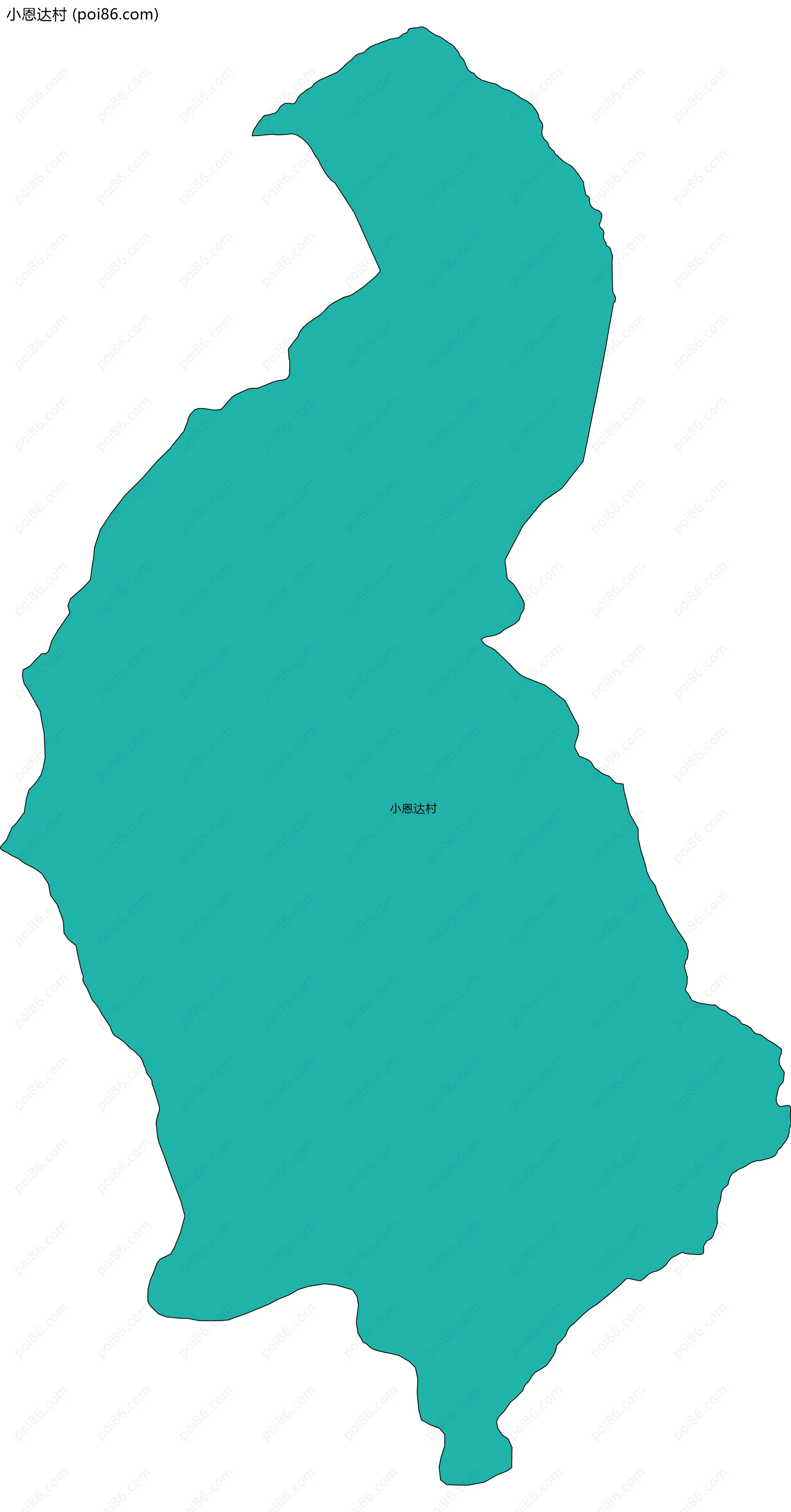 小恩达村边界地图