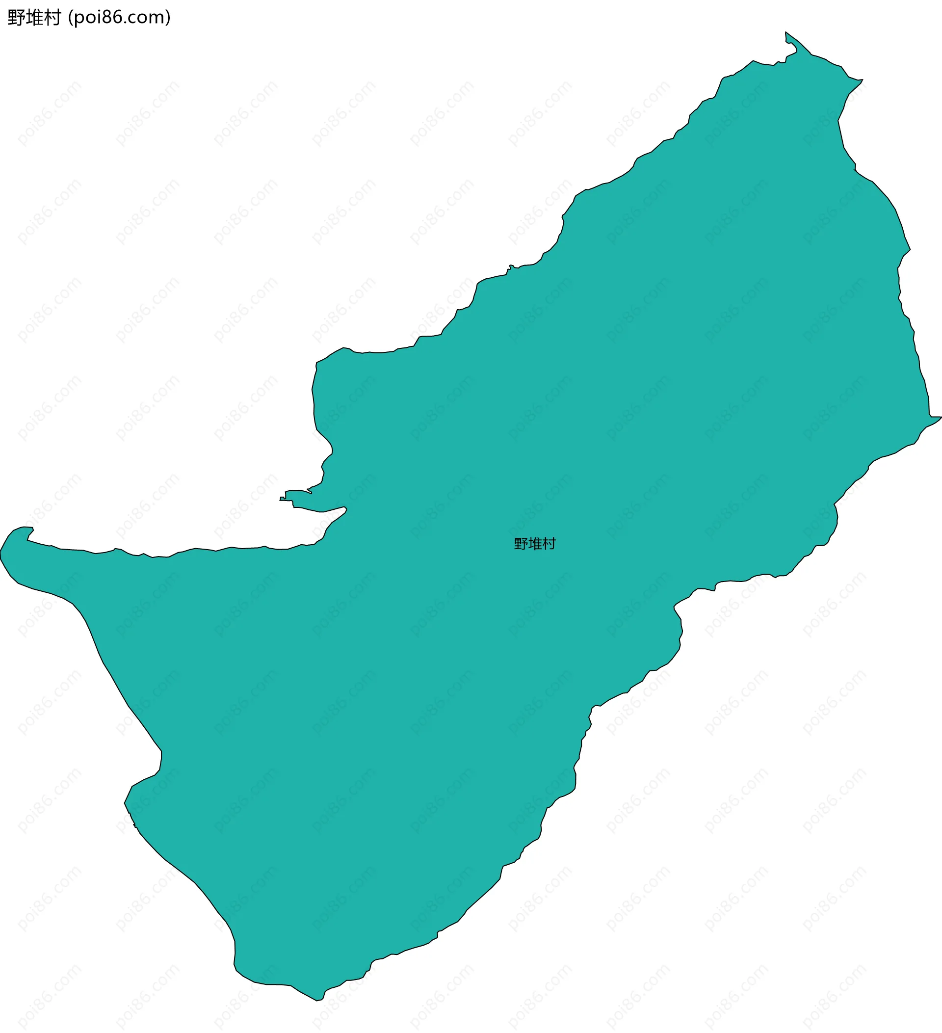 野堆村边界地图