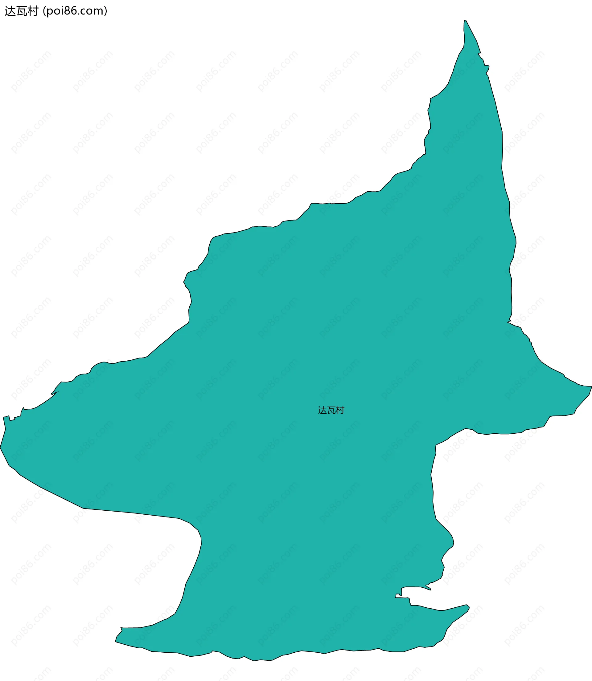达瓦村边界地图