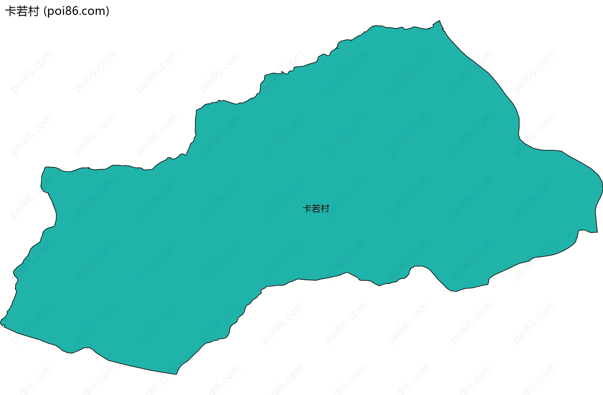 卡若村边界地图
