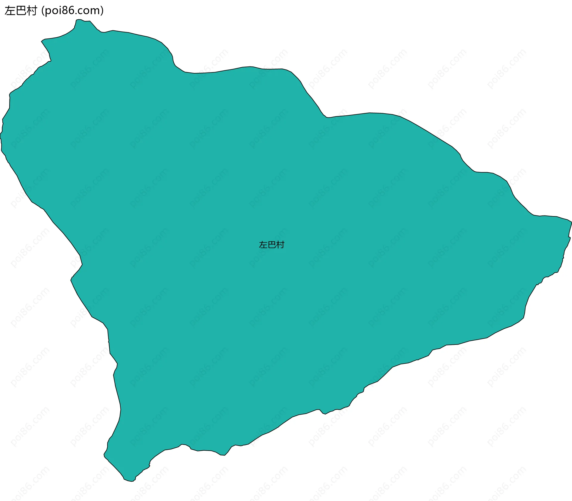 左巴村边界地图