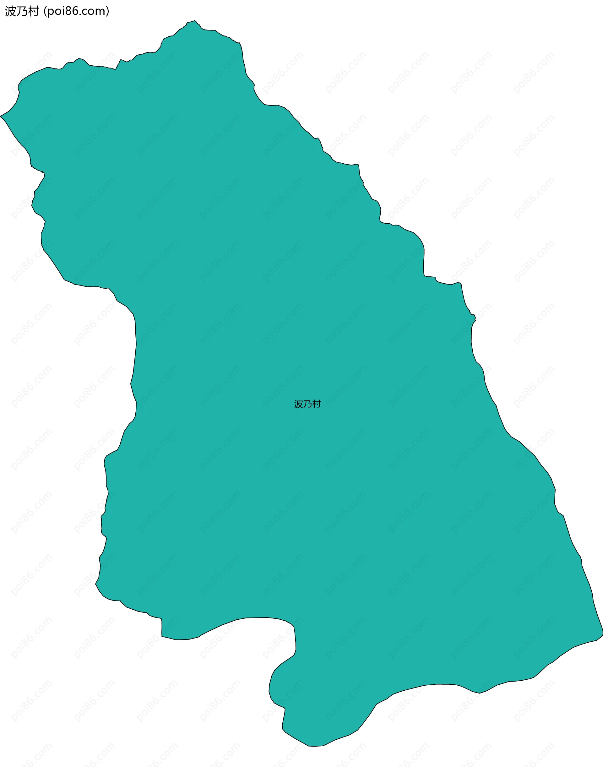 波乃村边界地图