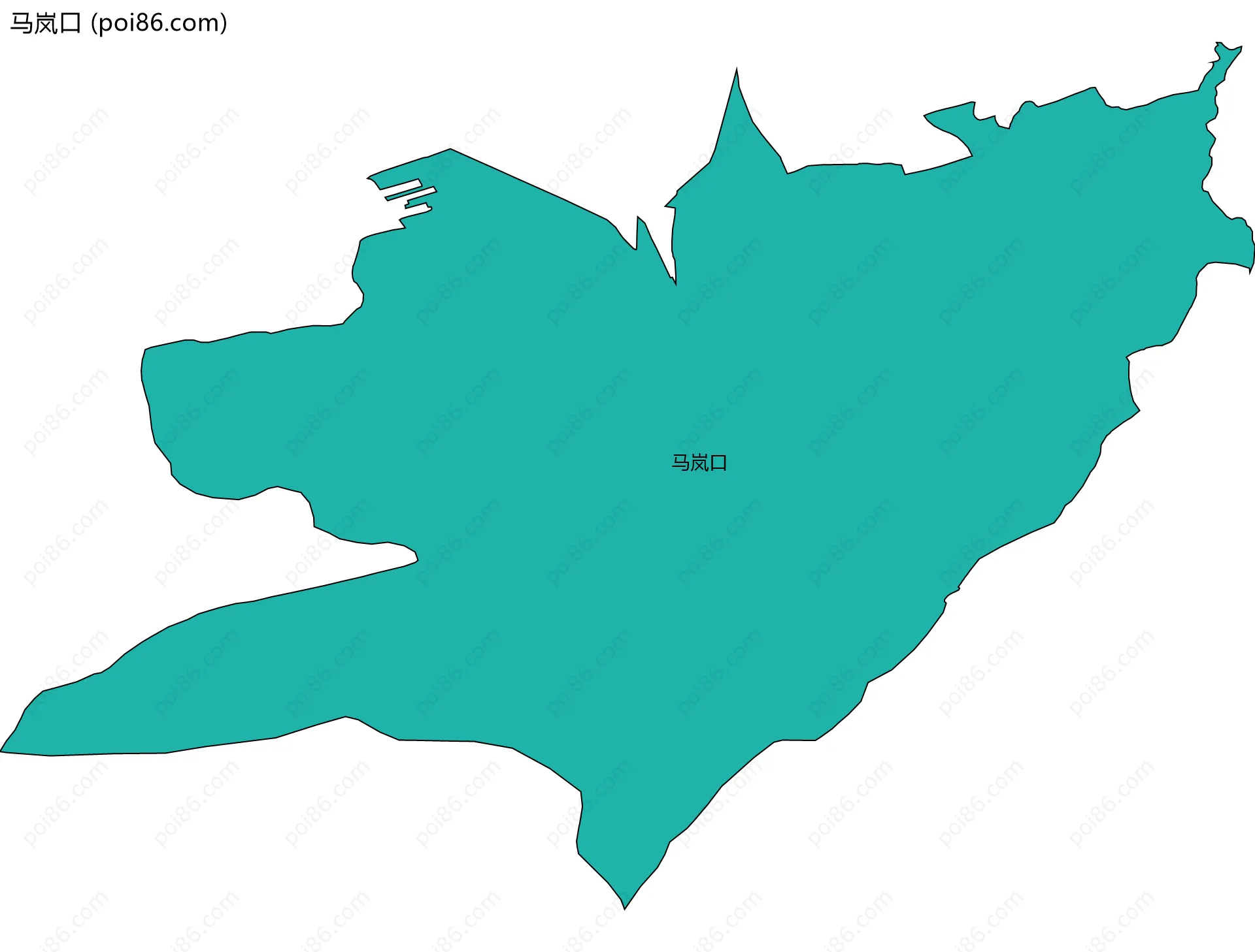 马岚口边界地图