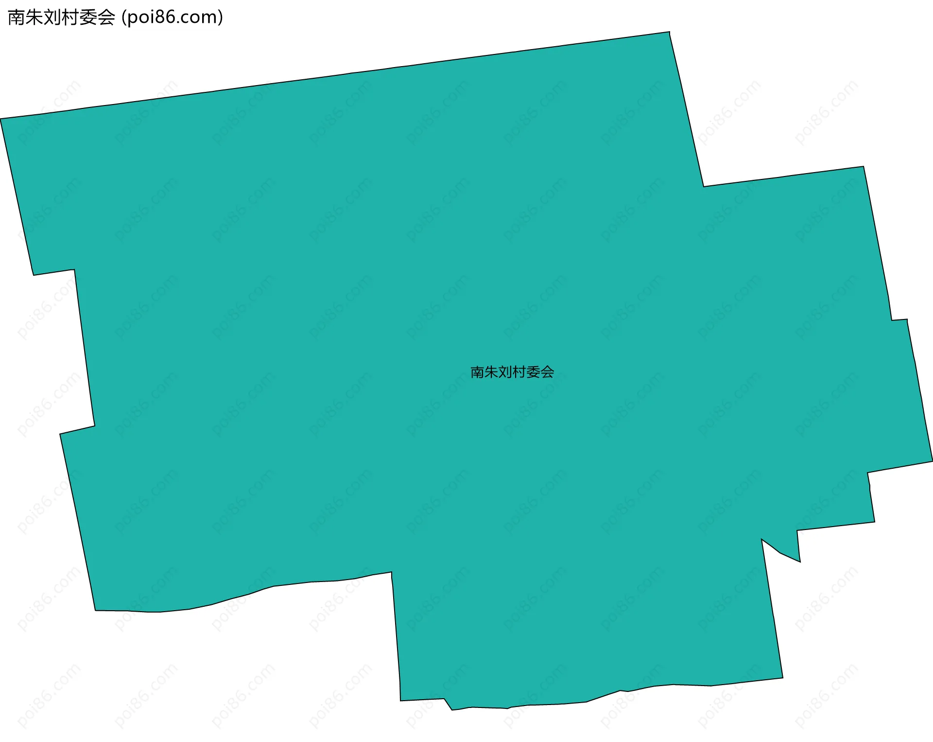 南朱刘村委会边界地图