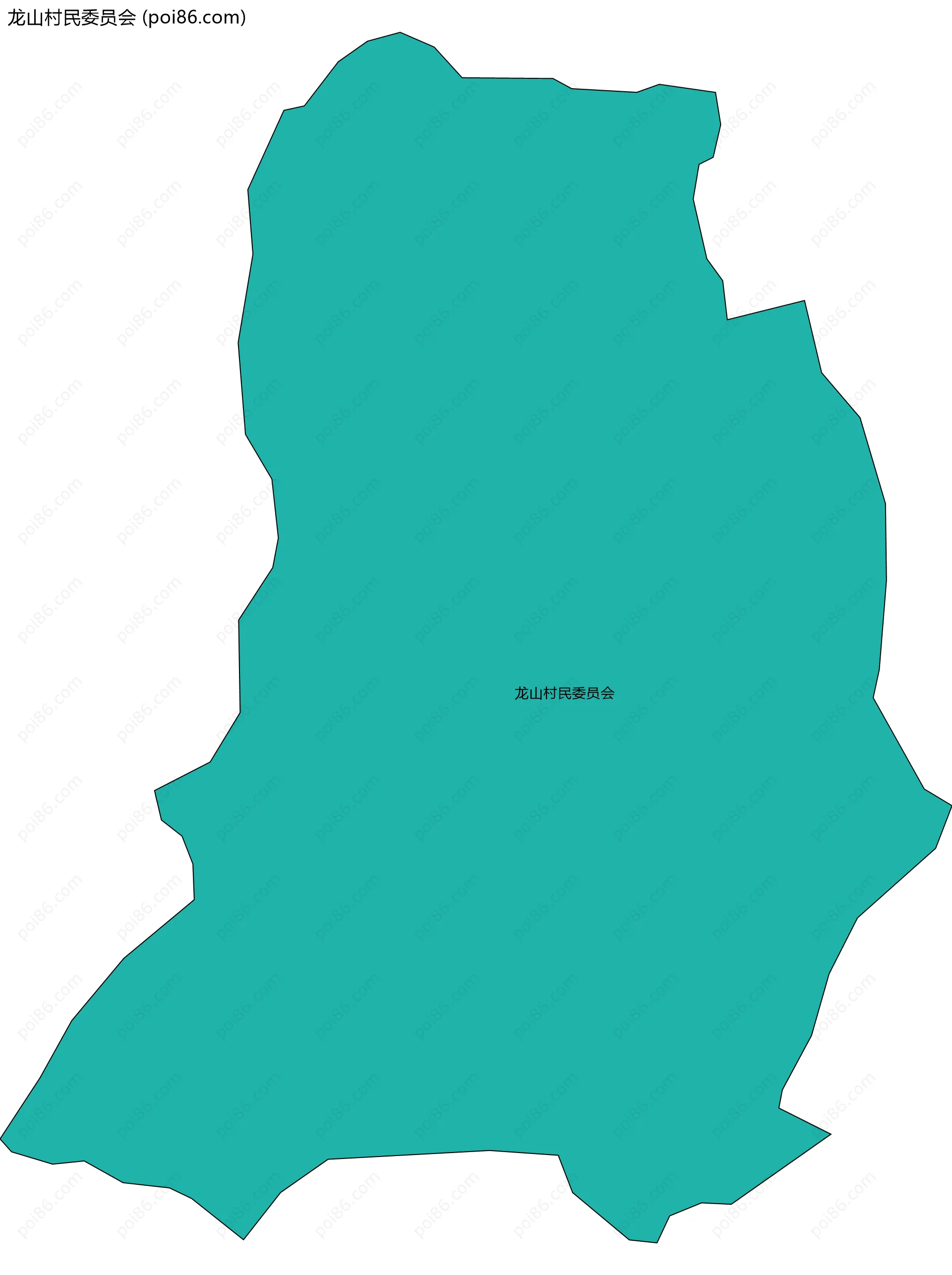 龙山村民委员会边界地图