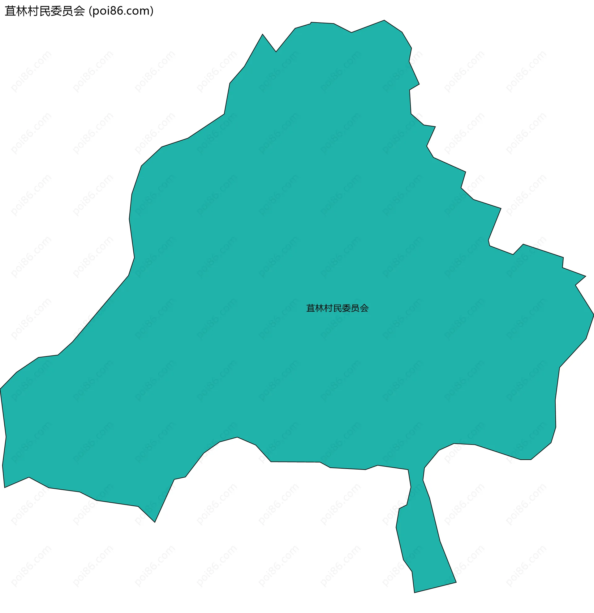 苴林村民委员会边界地图